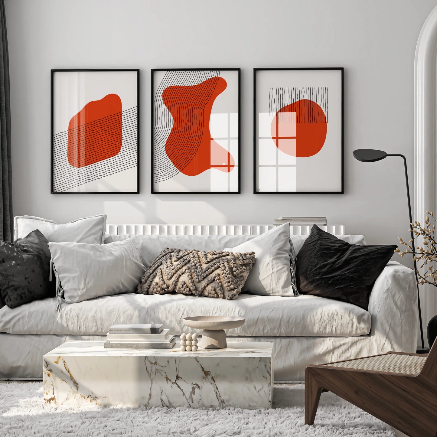 MInimal Pattern III, Set of 3, Modern Abstarct Painting