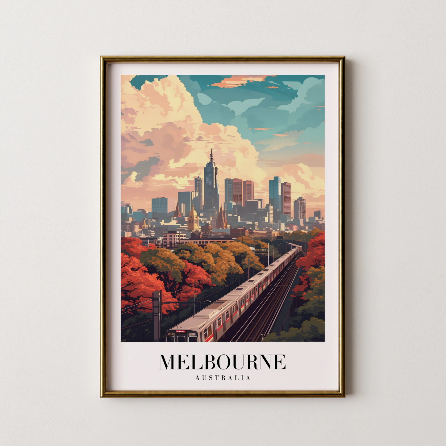 Melbourne, Australia, City Print