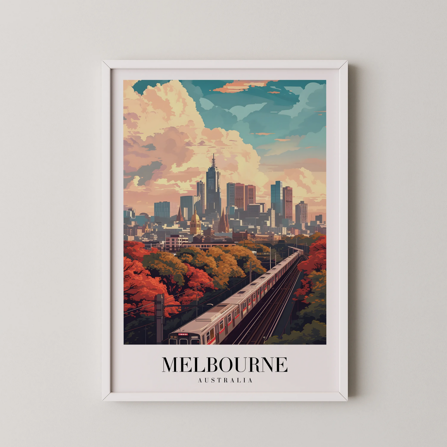 Melbourne, Australia, City Print