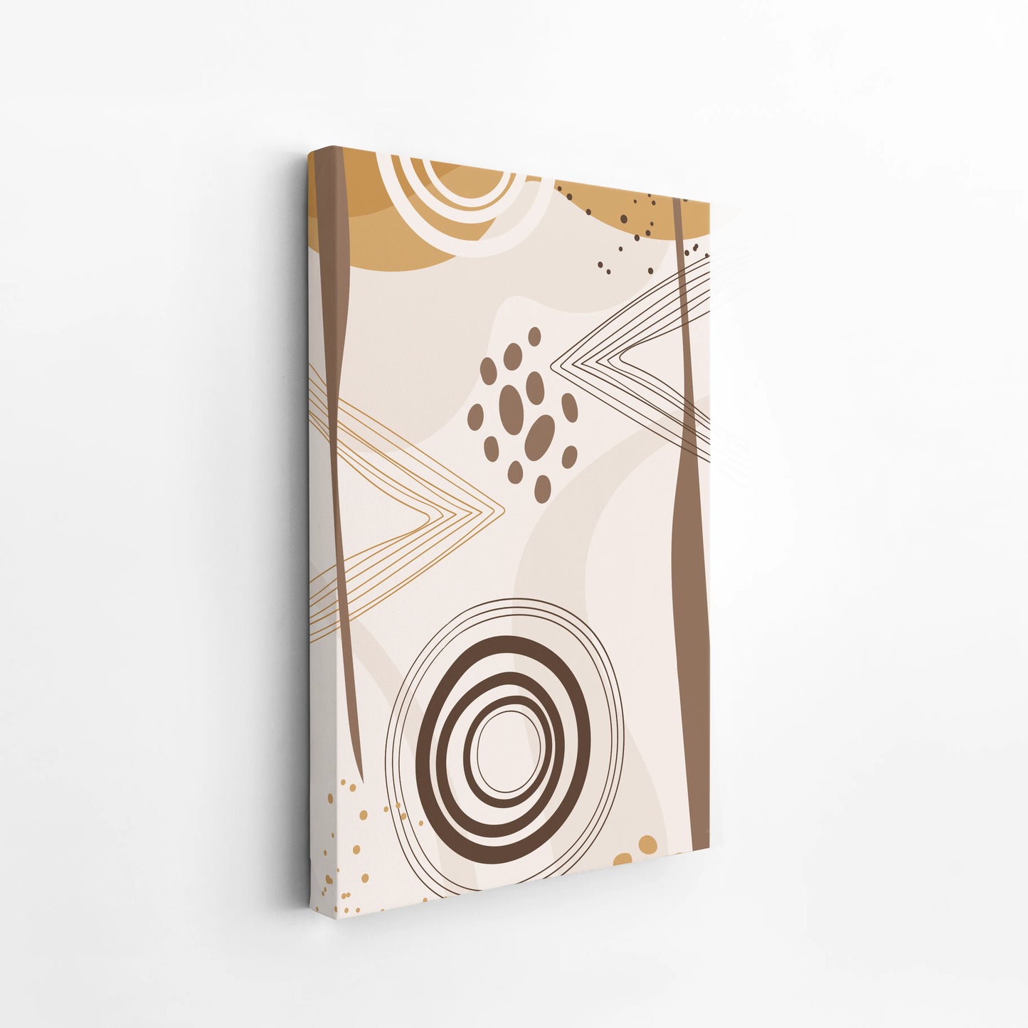 Mid Century Modern, Abstract Boho Leaves, Wall Painting