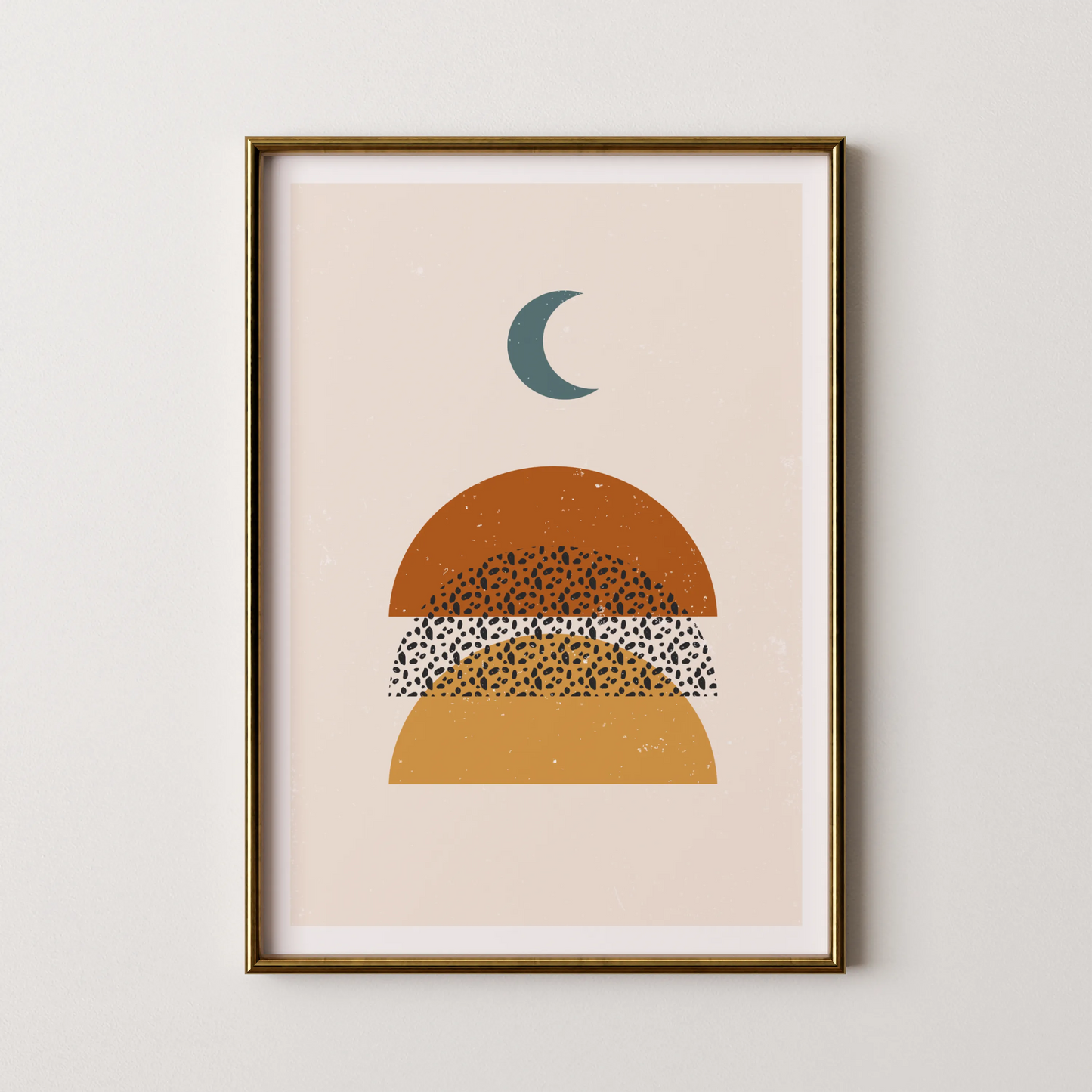 Mid Century Modern, Boho Leaves II, Wall Painting