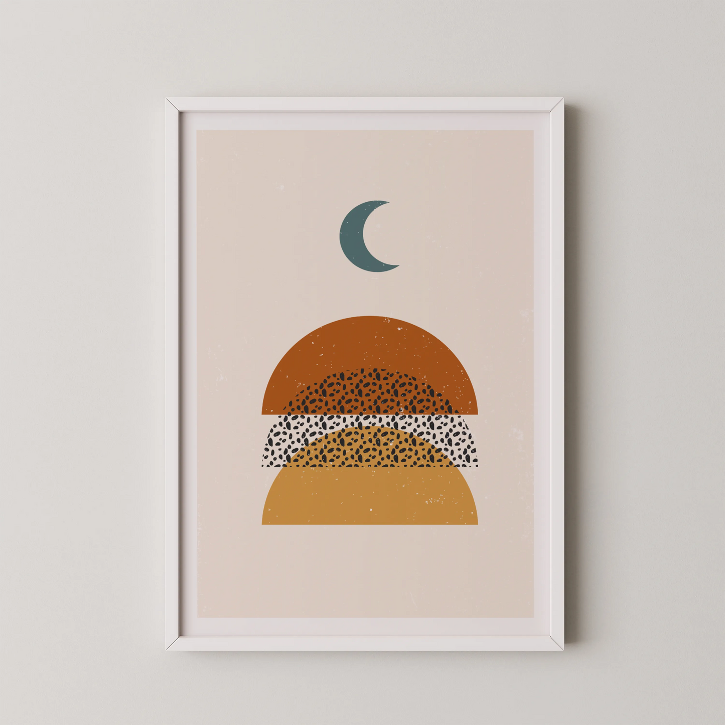 Mid Century Modern, Boho Leaves II, Wall Painting
