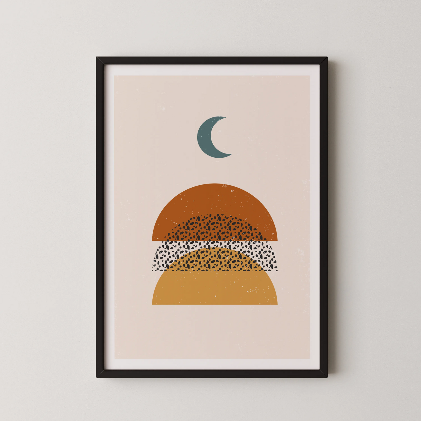 Mid Century Modern, Boho Leaves II, Wall Painting