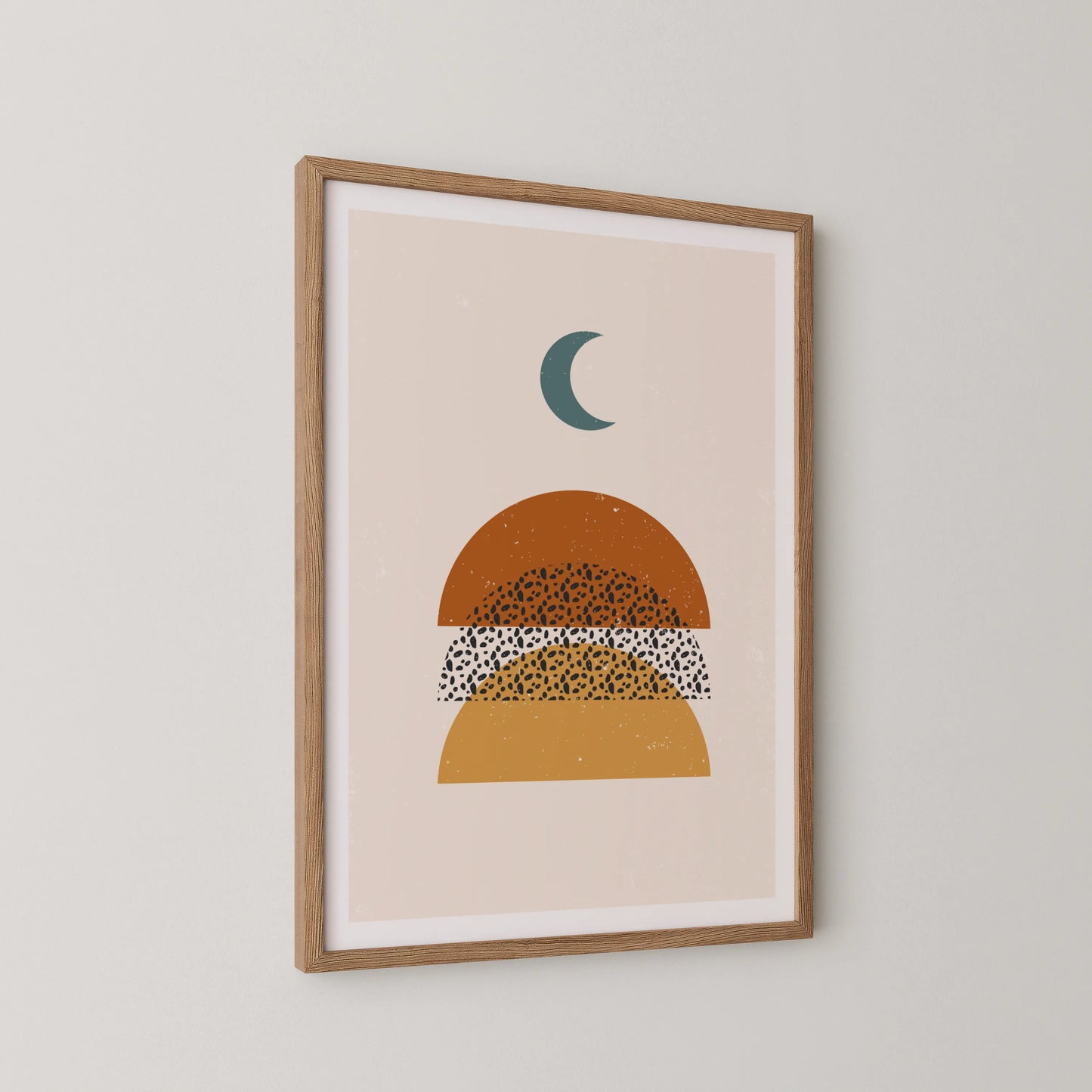 Mid Century Modern, Boho Leaves II, Wall Painting