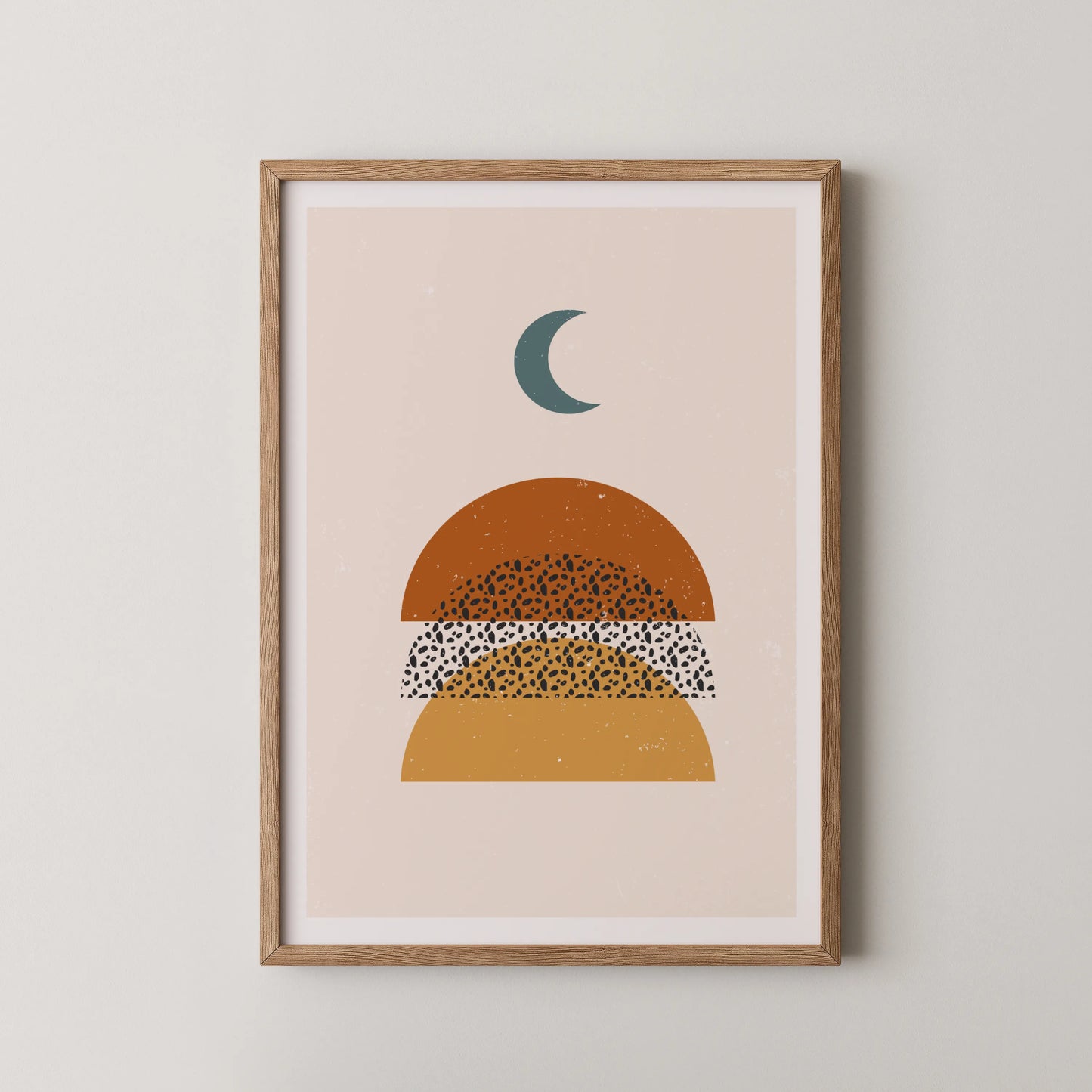 Mid Century Modern, Boho Leaves II, Wall Painting