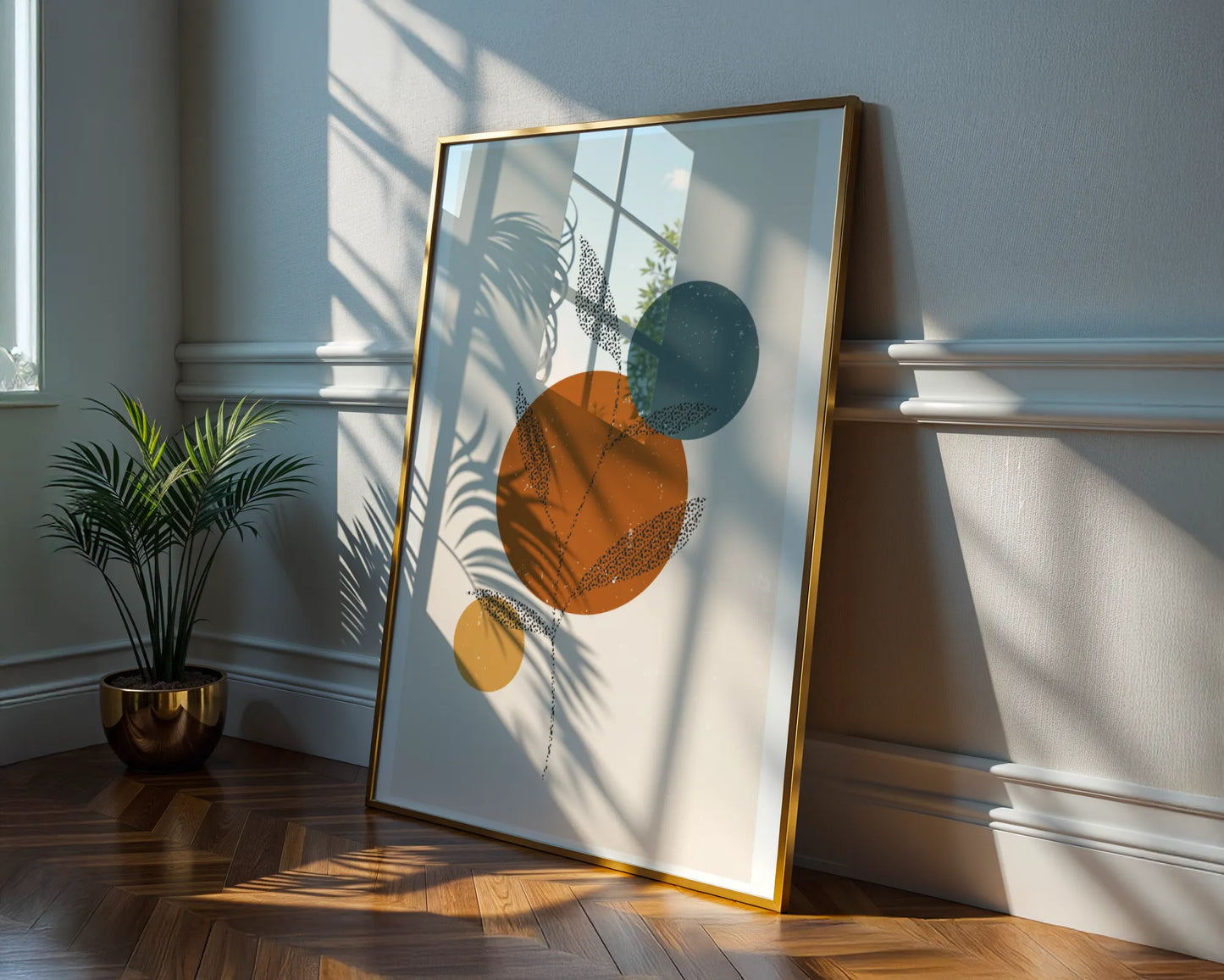 Minimal Artwork, Modern Colorful Abstract, Wall Painting