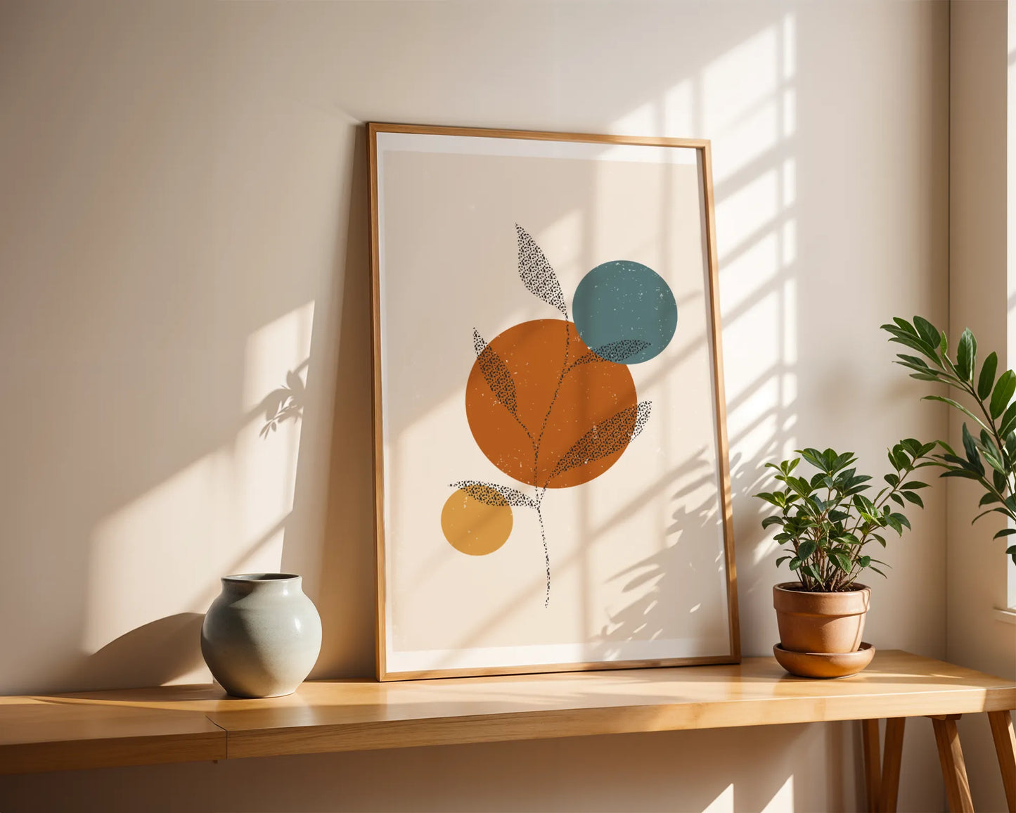 Minimal Artwork, Modern Colorful Abstract, Wall Painting