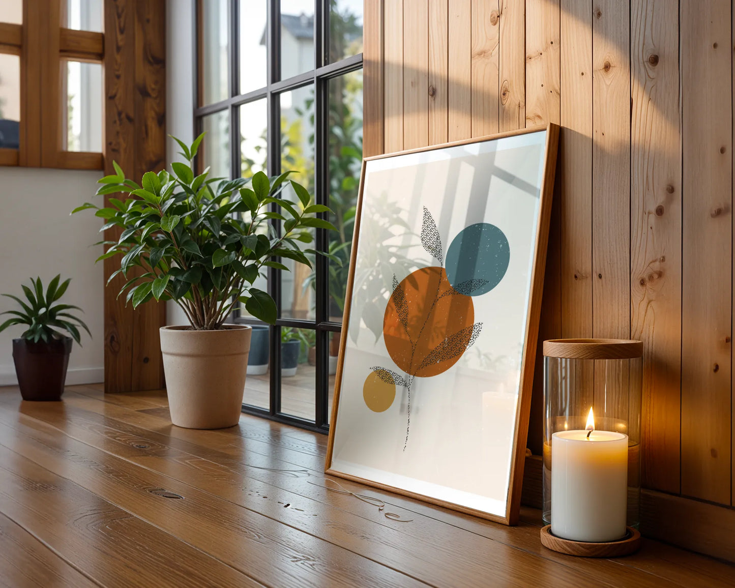 Minimal Artwork, Modern Colorful Abstract, Wall Painting