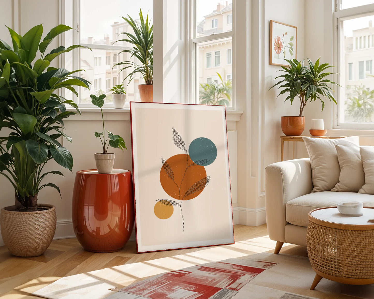 Minimal Artwork, Modern Colorful Abstract, Wall Painting