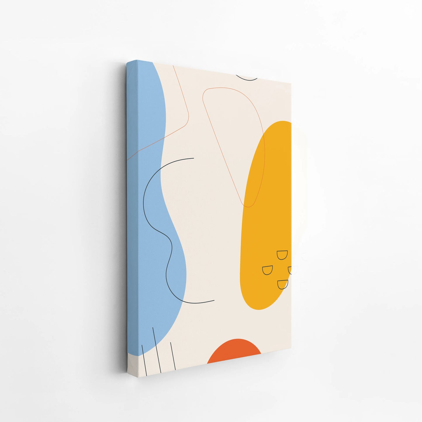 Minimal Artwork, Modern Colorful Abstract, Wall Painting
