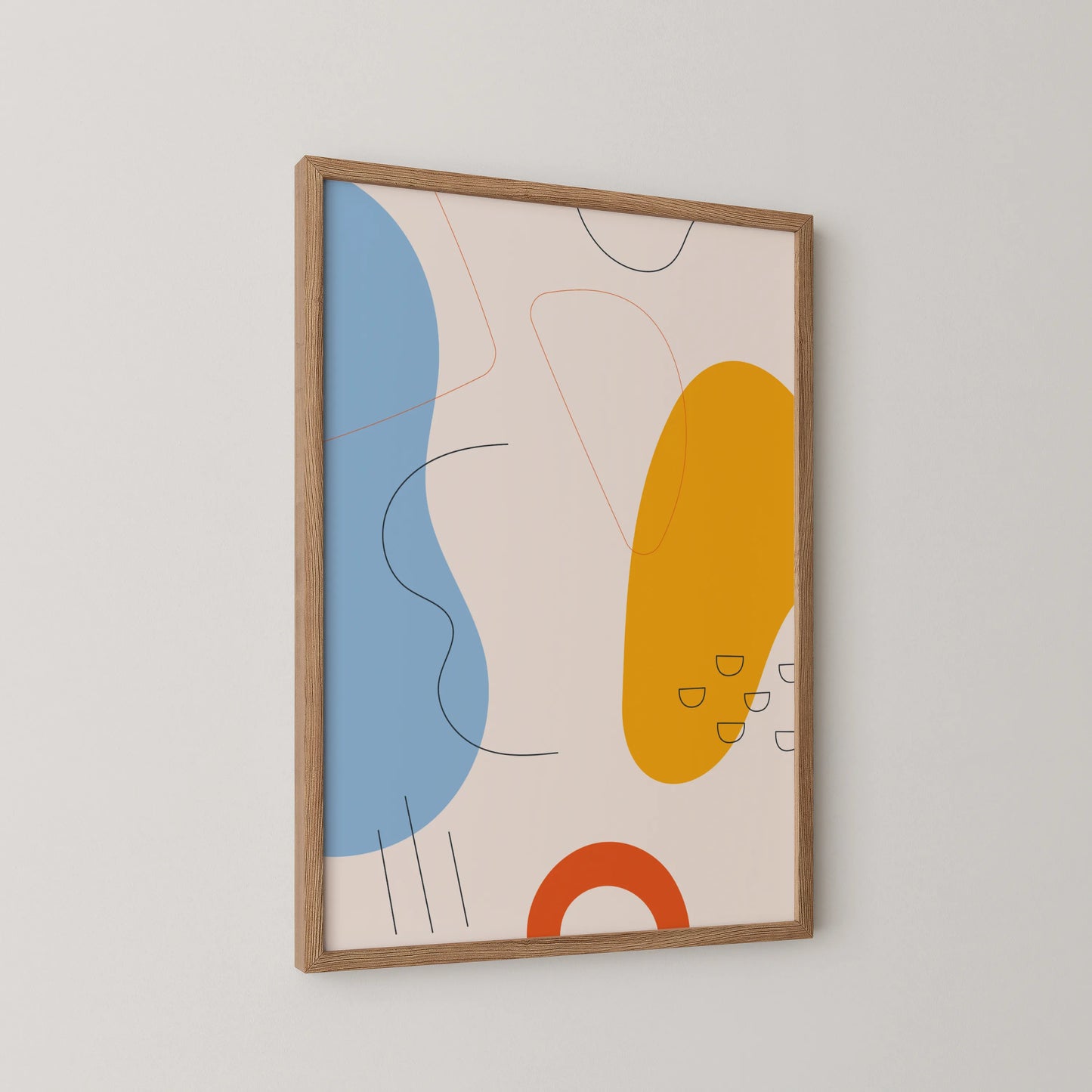 Minimal Artwork, Modern Colorful Abstract, Wall Painting