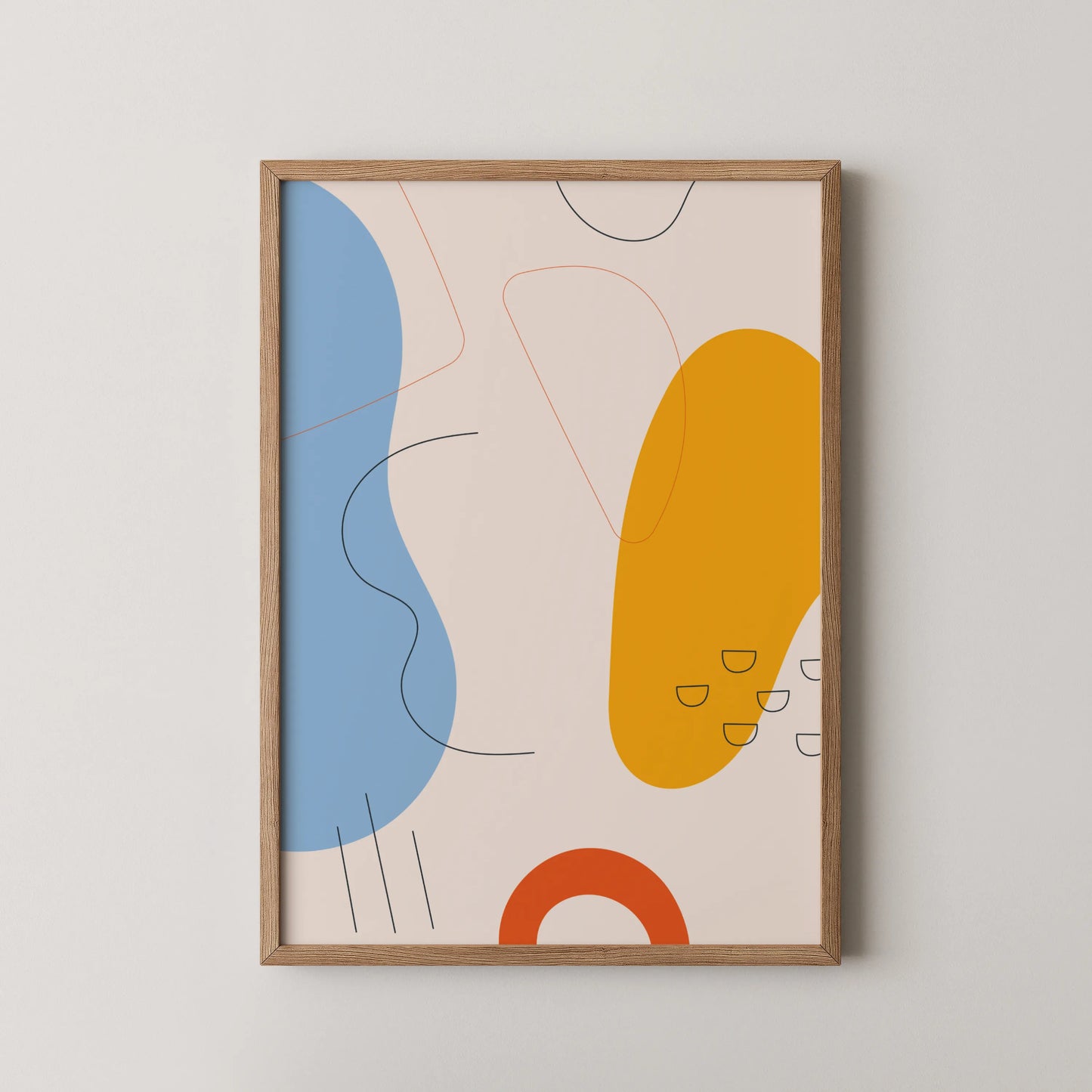 Minimal Artwork, Modern Colorful Abstract, Wall Painting