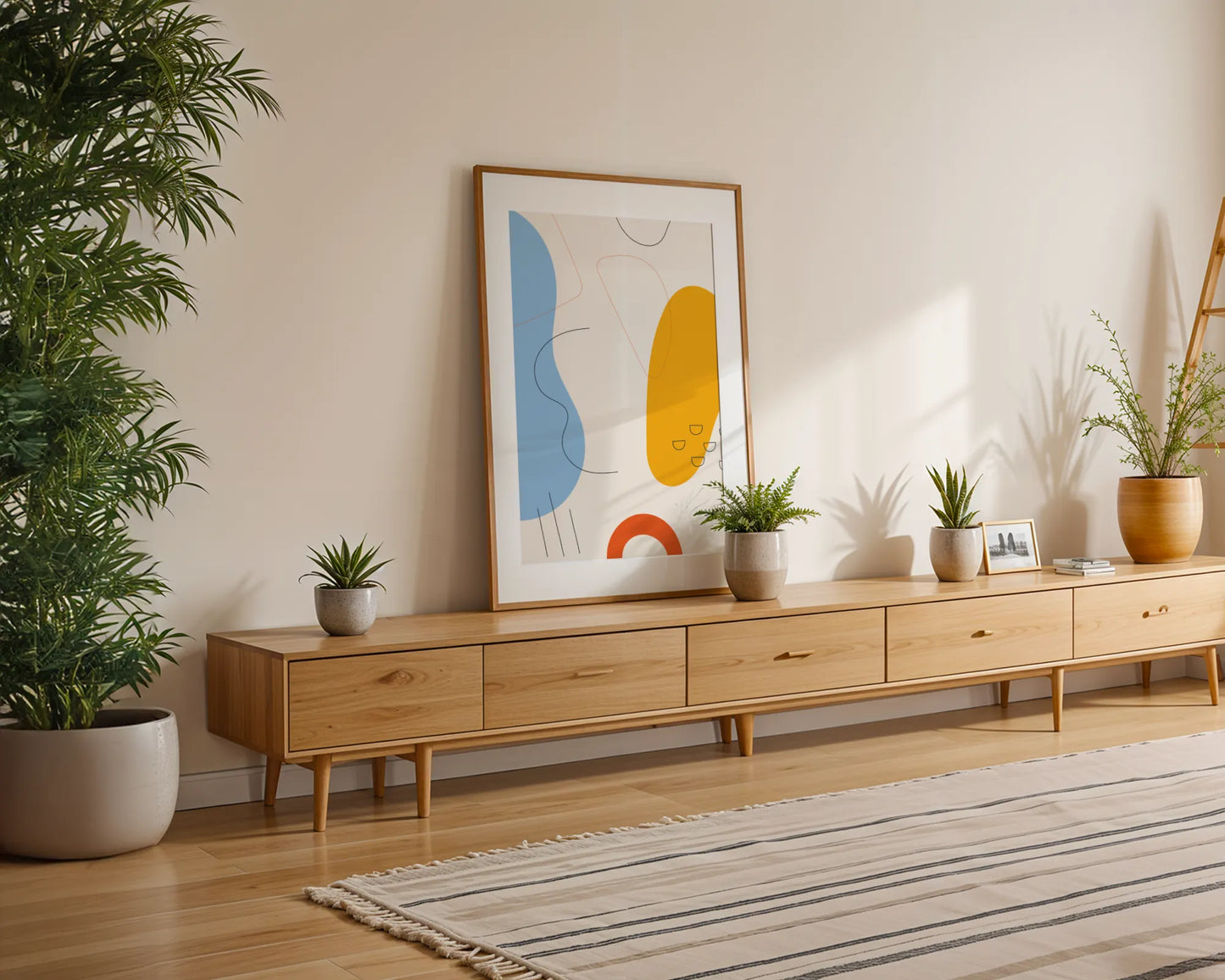 Minimal Artwork, Modern Colorful Abstract, Wall Painting