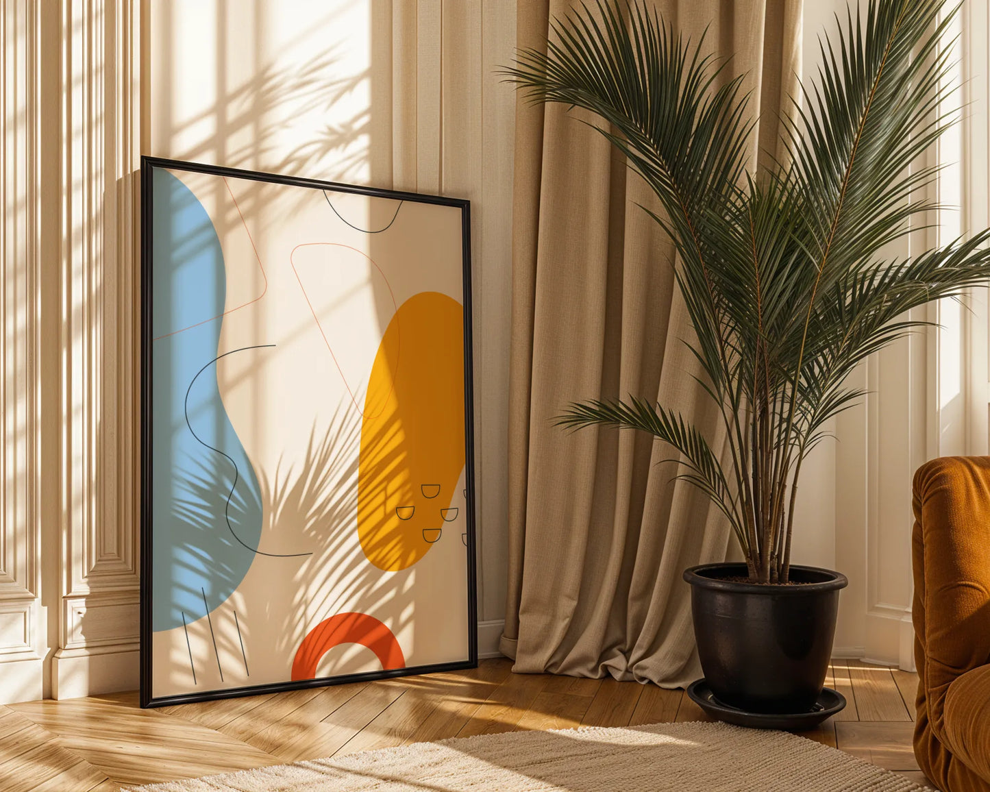 Minimal Artwork, Modern Colorful Abstract, Wall Painting