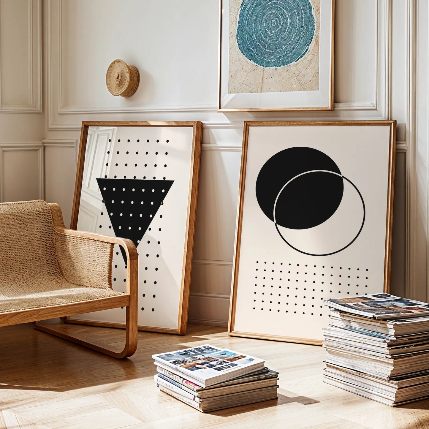 Modern Abstract II, Set of 2, Mid Century Aesthetic Wall Art