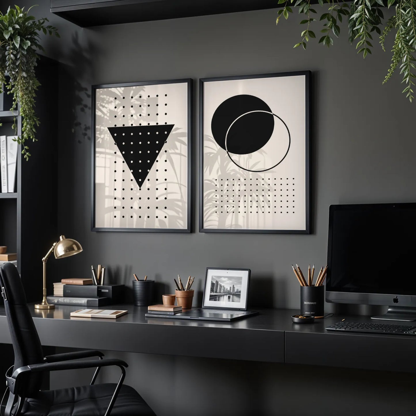 Modern Abstract II, Set of 2, Mid Century Aesthetic Wall Art