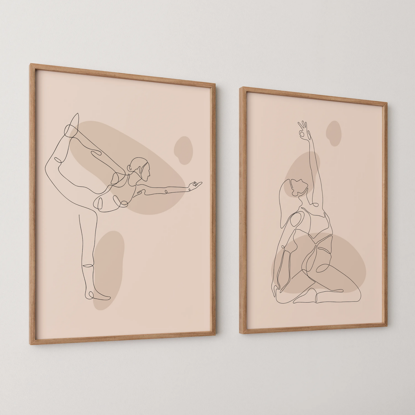 Modern Line Art, Set of 2, Mid Century Aesthetic Wall Art