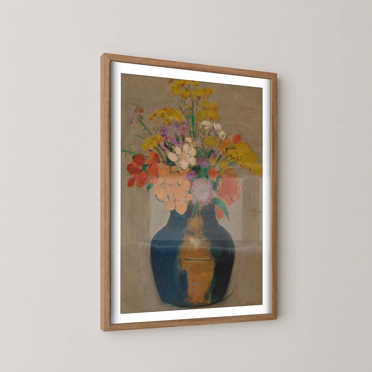 Bouquet of flowers in a vase by Odilon Redon