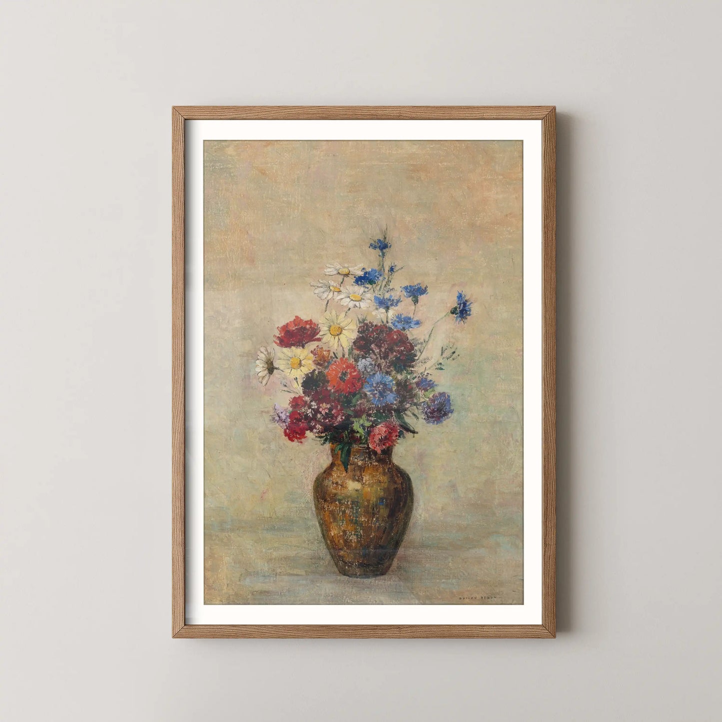 Flowers in a Vase by Odilon Redon (1910)