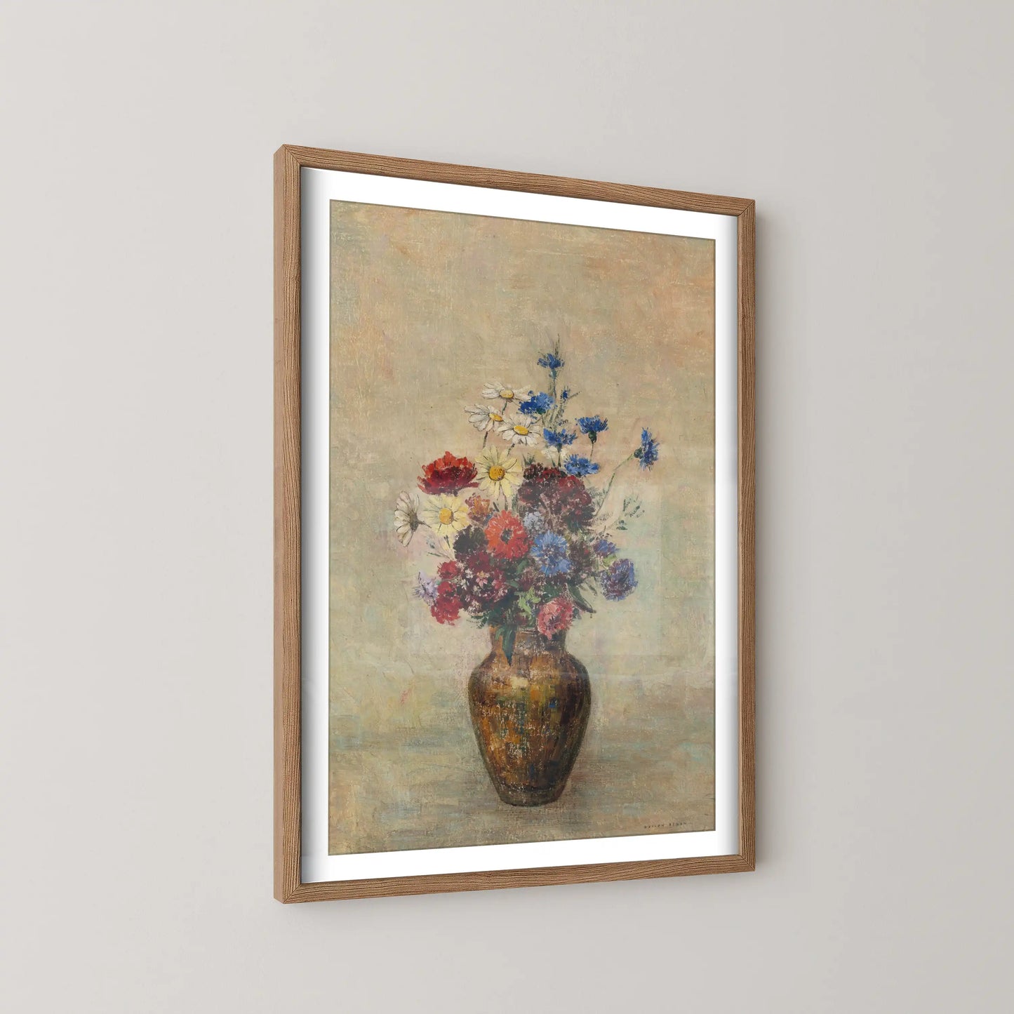 Flowers in a Vase by Odilon Redon (1910)