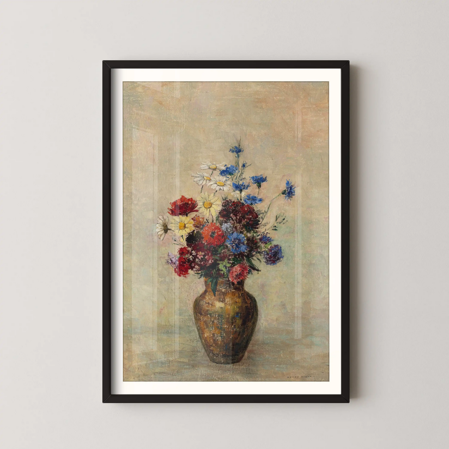 Flowers in a Vase by Odilon Redon (1910)