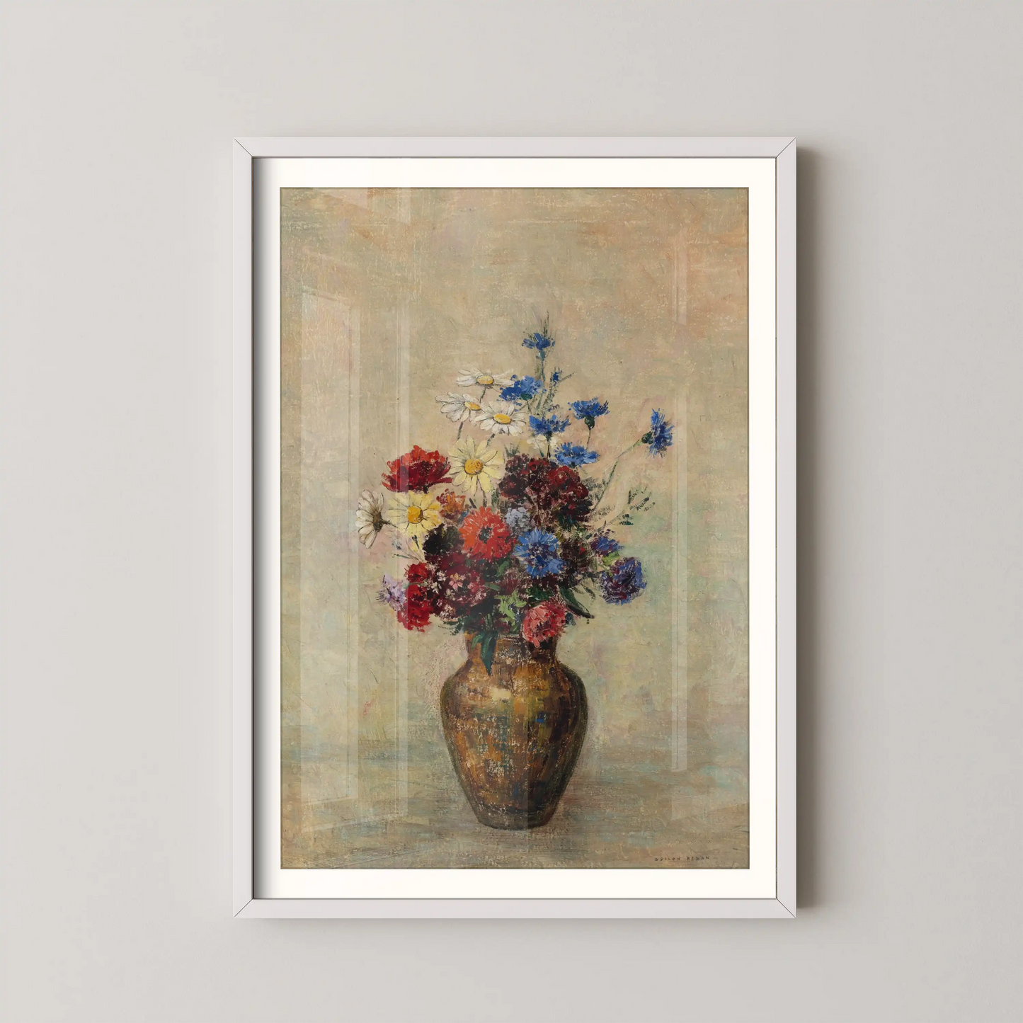 Flowers in a Vase by Odilon Redon (1910)