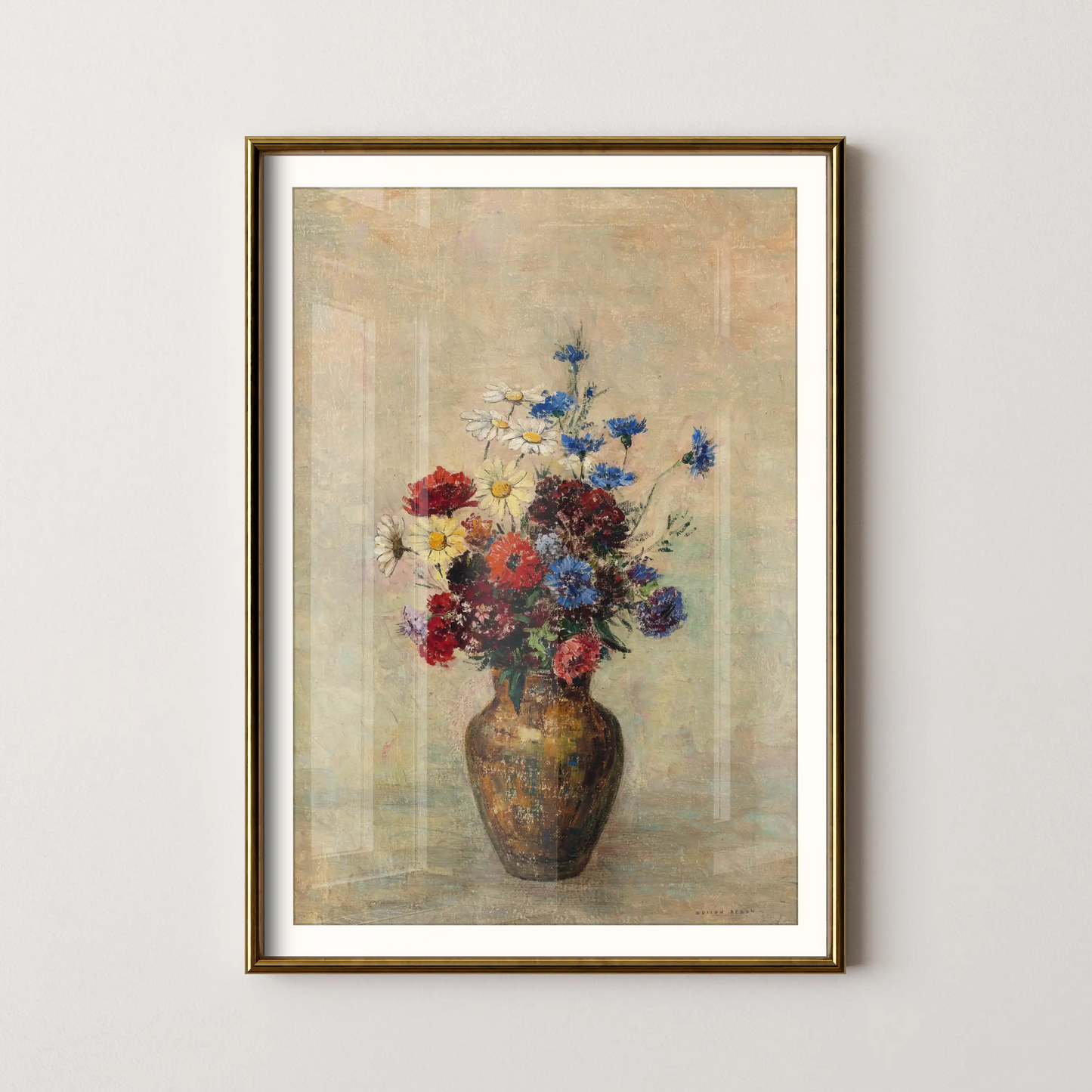Flowers in a Vase by Odilon Redon (1910)