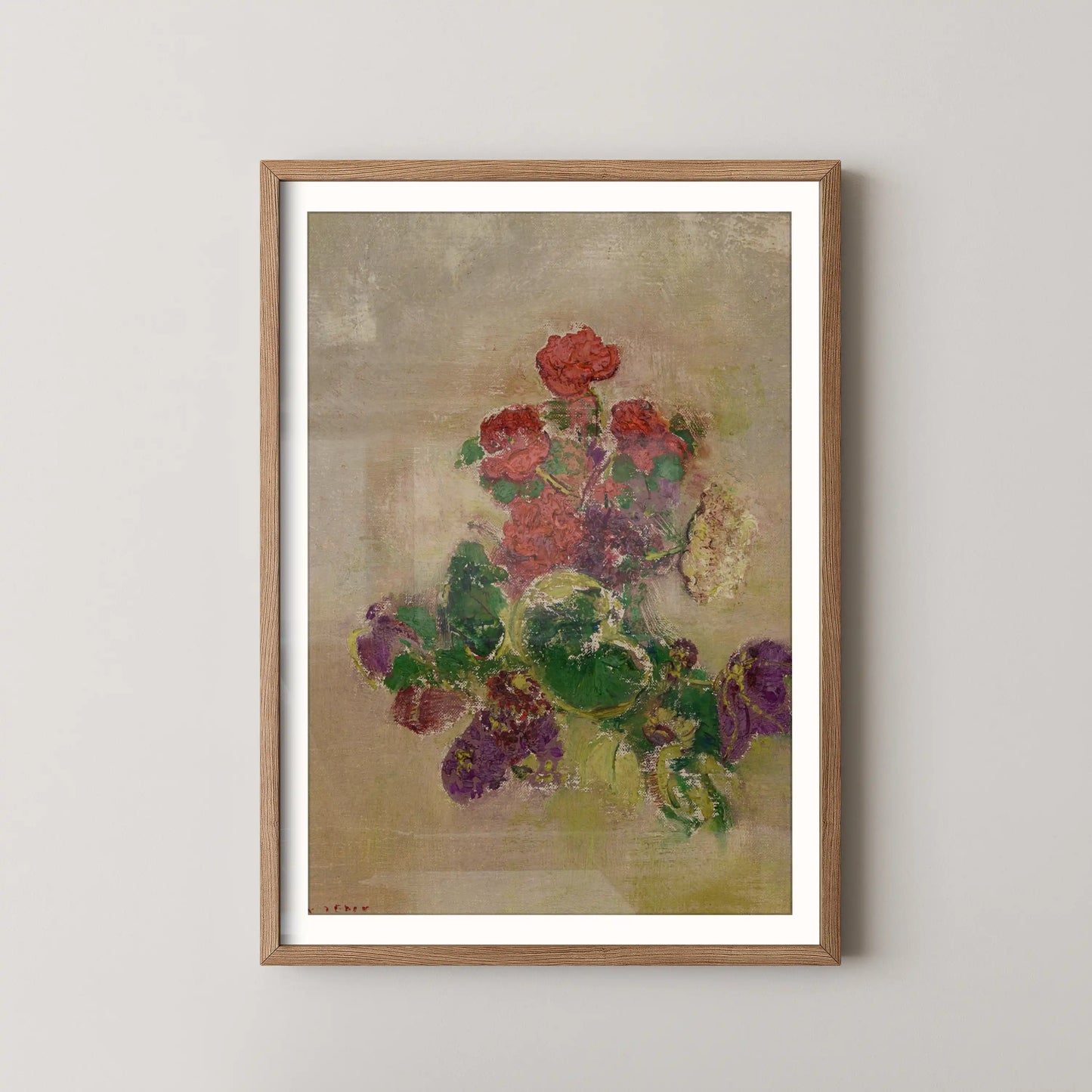 Flowers without a vase by Odilon Redon