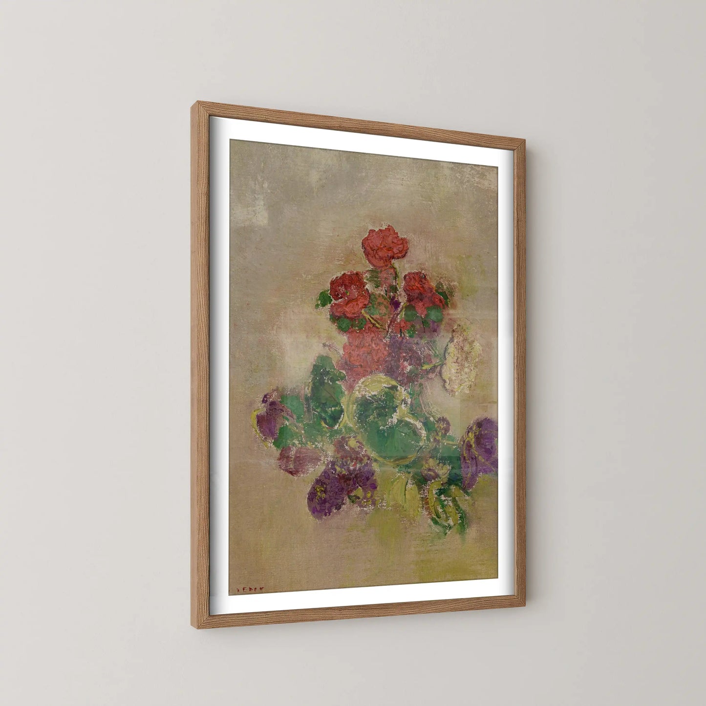 Flowers without a vase by Odilon Redon