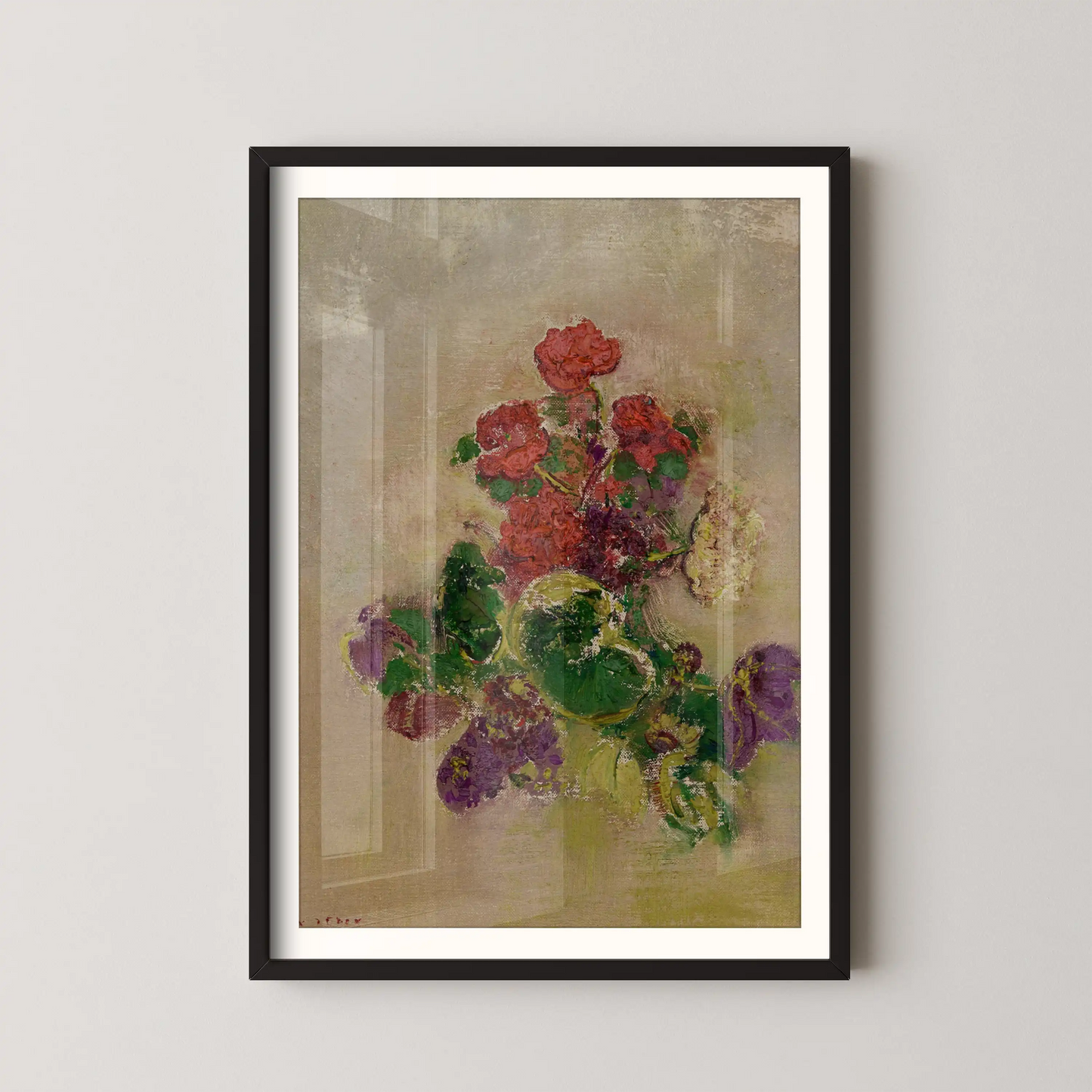 Flowers without a vase by Odilon Redon