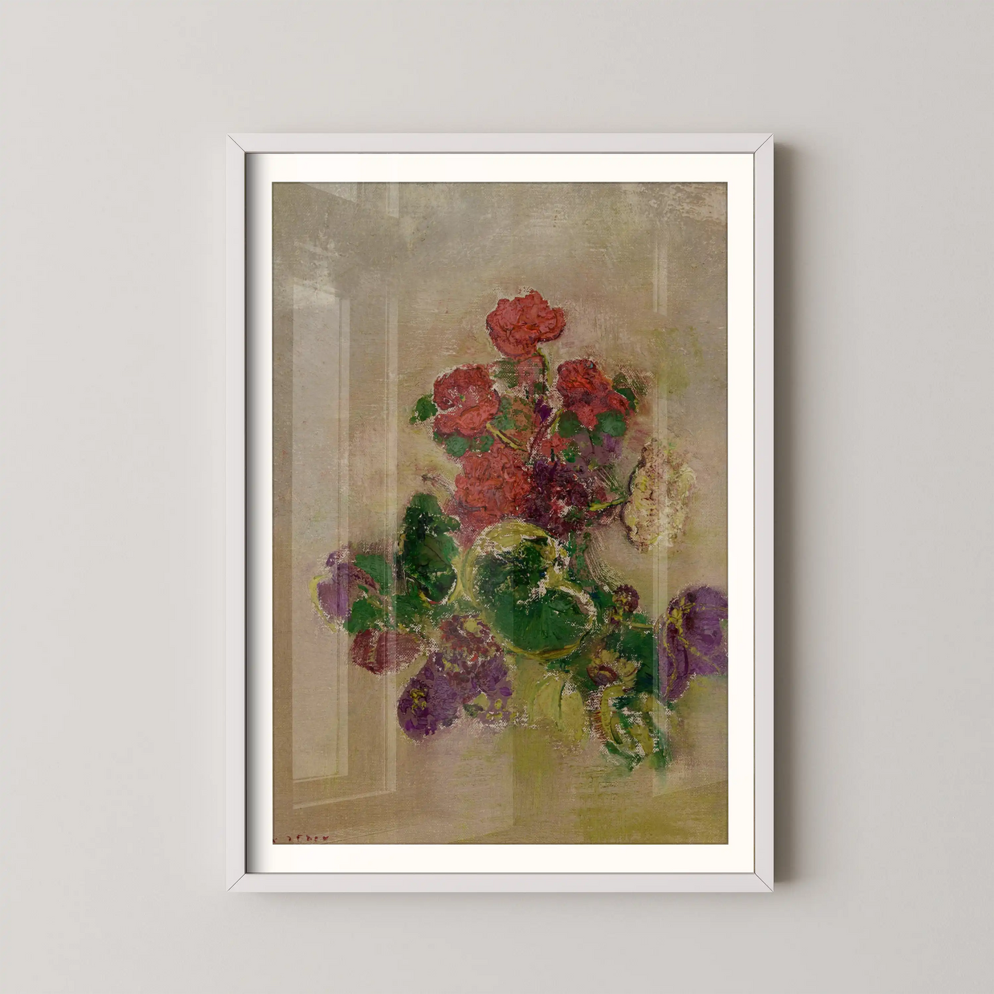 Flowers without a vase by Odilon Redon