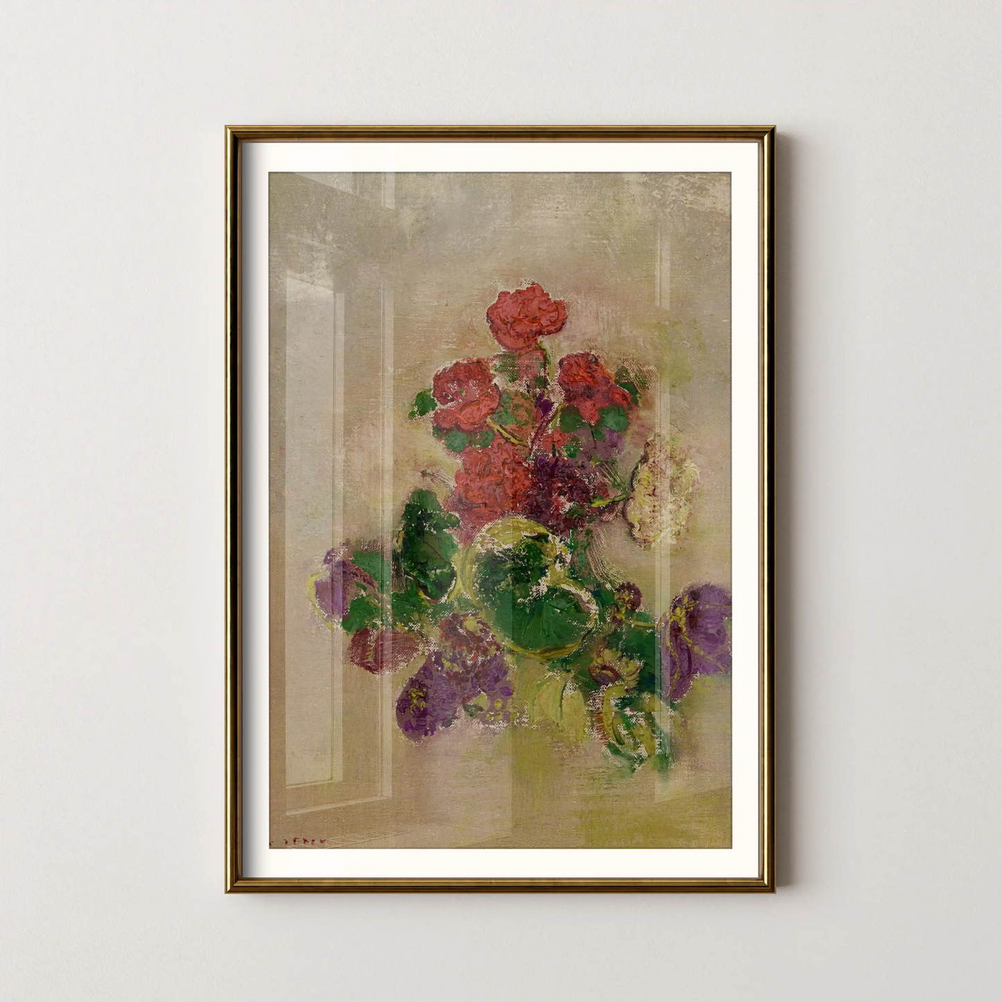 Flowers without a vase by Odilon Redon