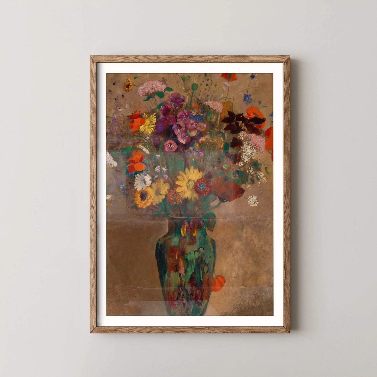 Large bouquet of wildflowers by Odilon Redon (1900-1905)