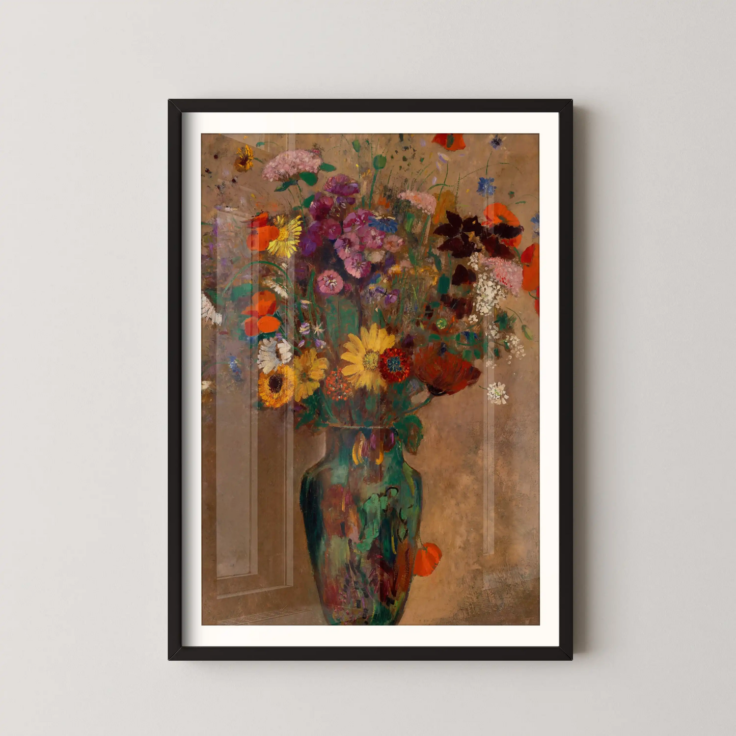 Large bouquet of wildflowers by Odilon Redon (1900-1905)