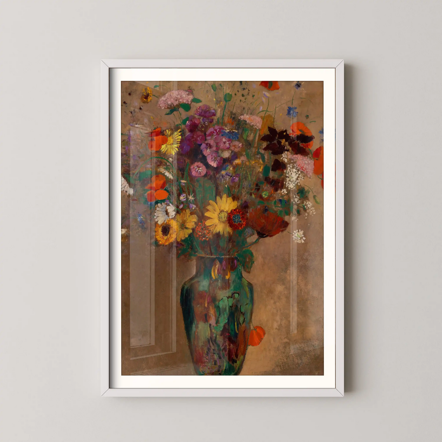 Large bouquet of wildflowers by Odilon Redon (1900-1905)