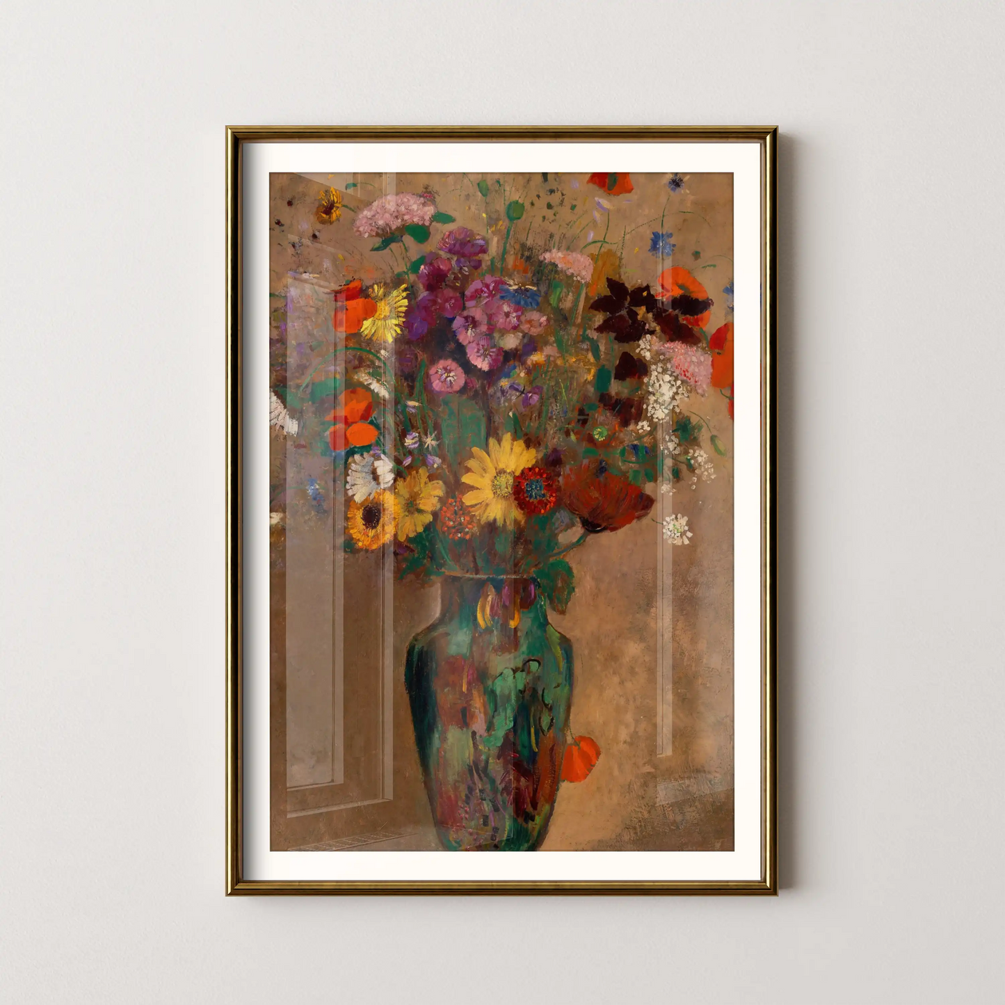 Large bouquet of wildflowers by Odilon Redon (1900-1905)
