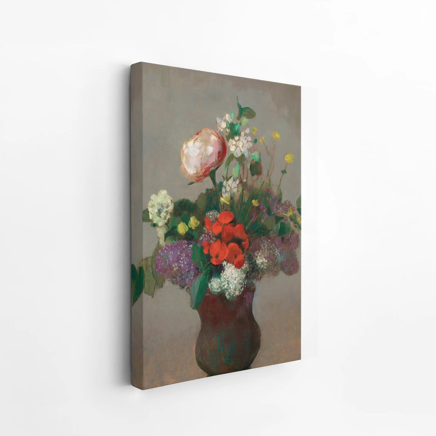 Peony, geranium and lilac by Odilon Redon