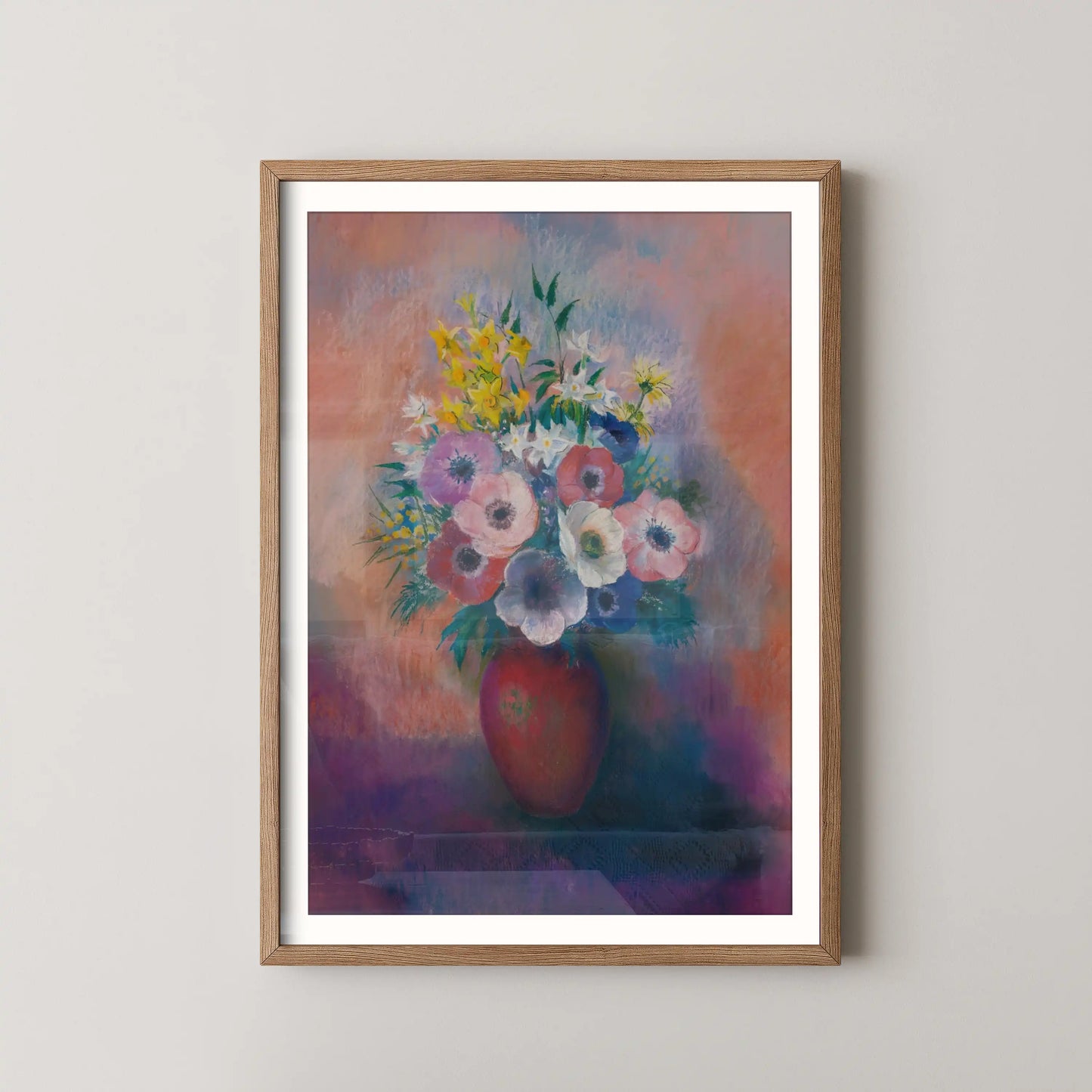 Vase of anemones by Odilon Redon