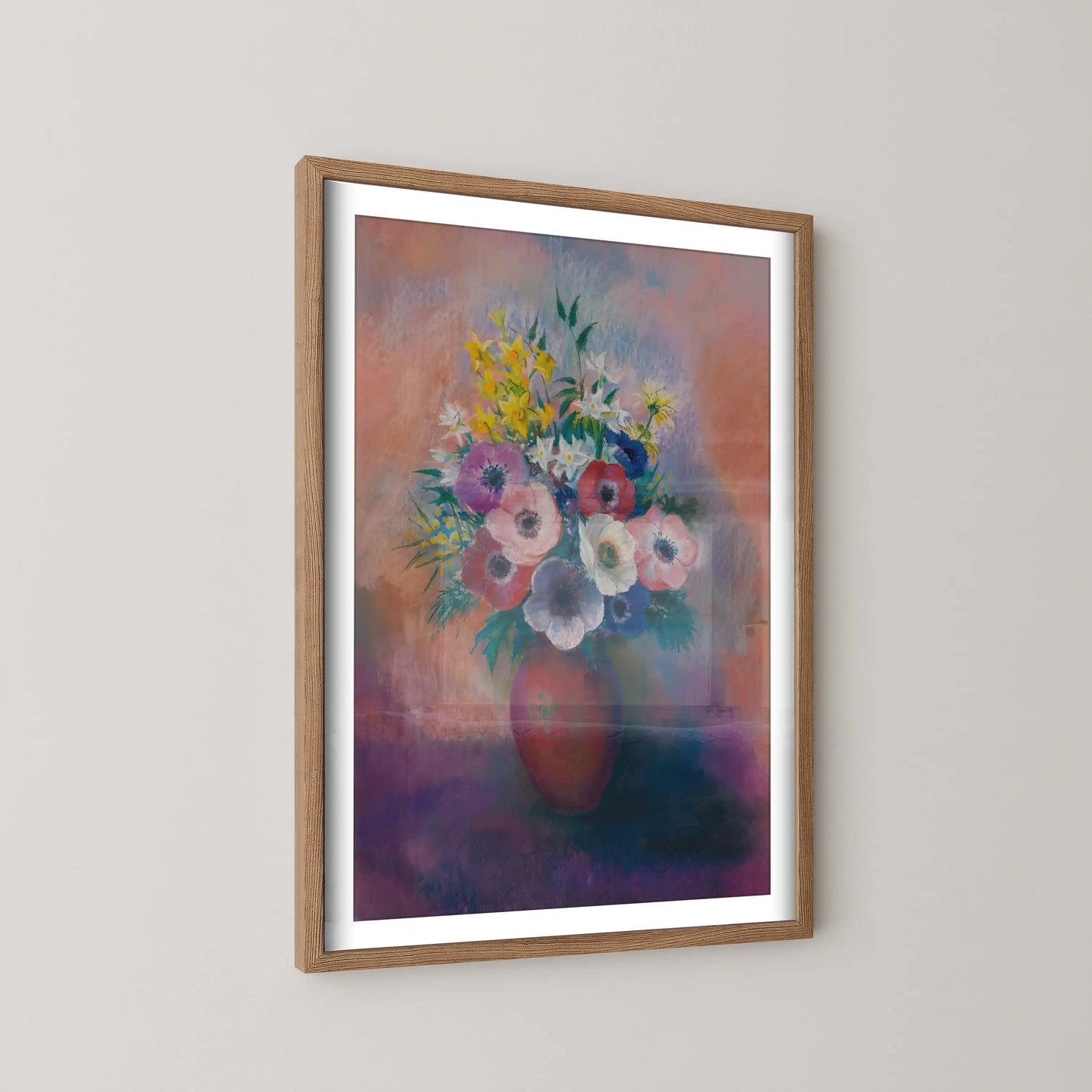 Vase of anemones by Odilon Redon