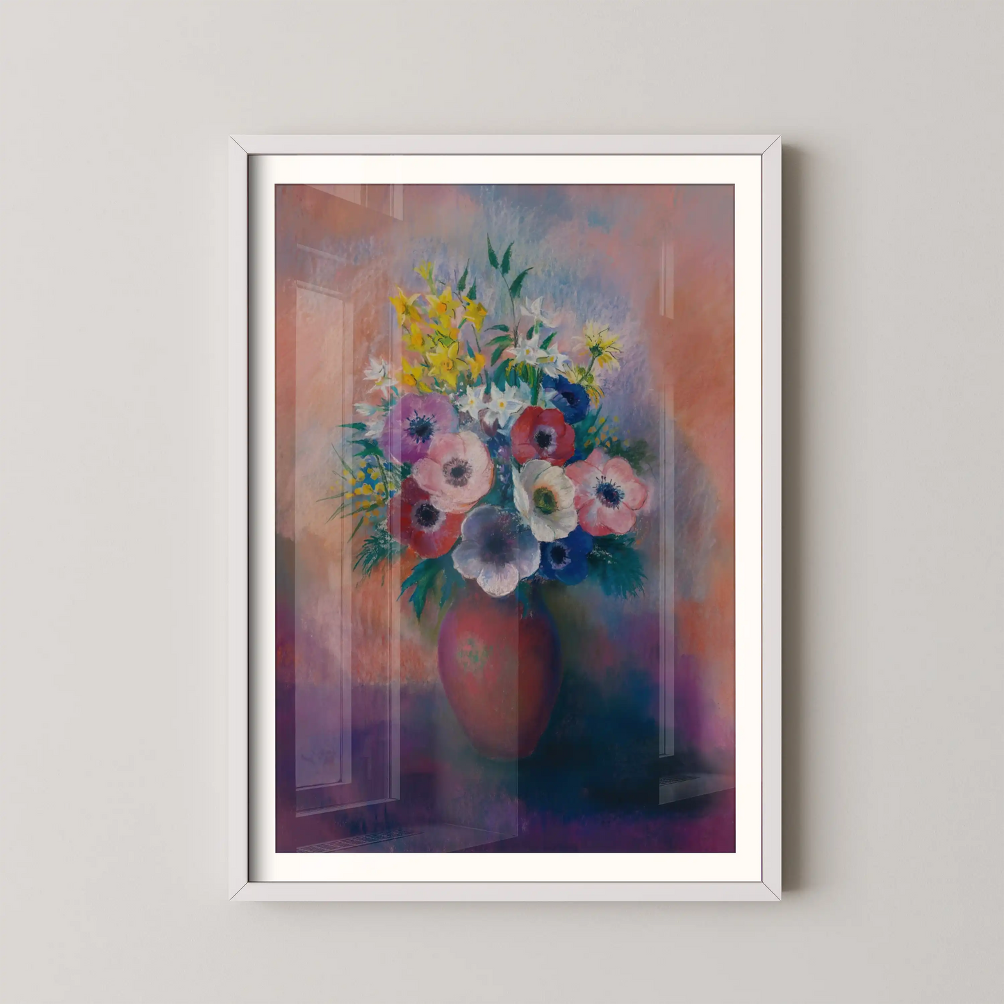Vase of anemones by Odilon Redon