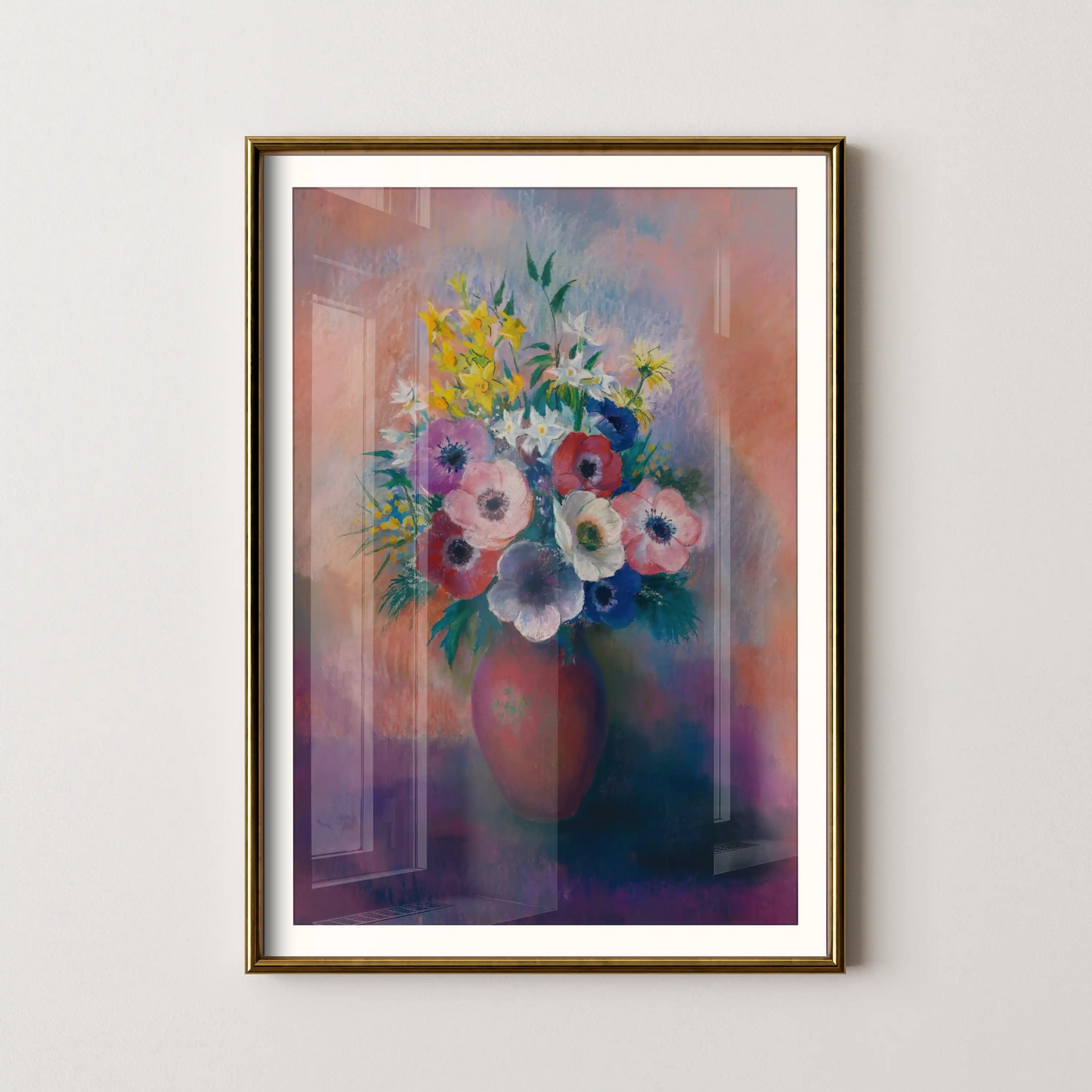 Vase of anemones by Odilon Redon