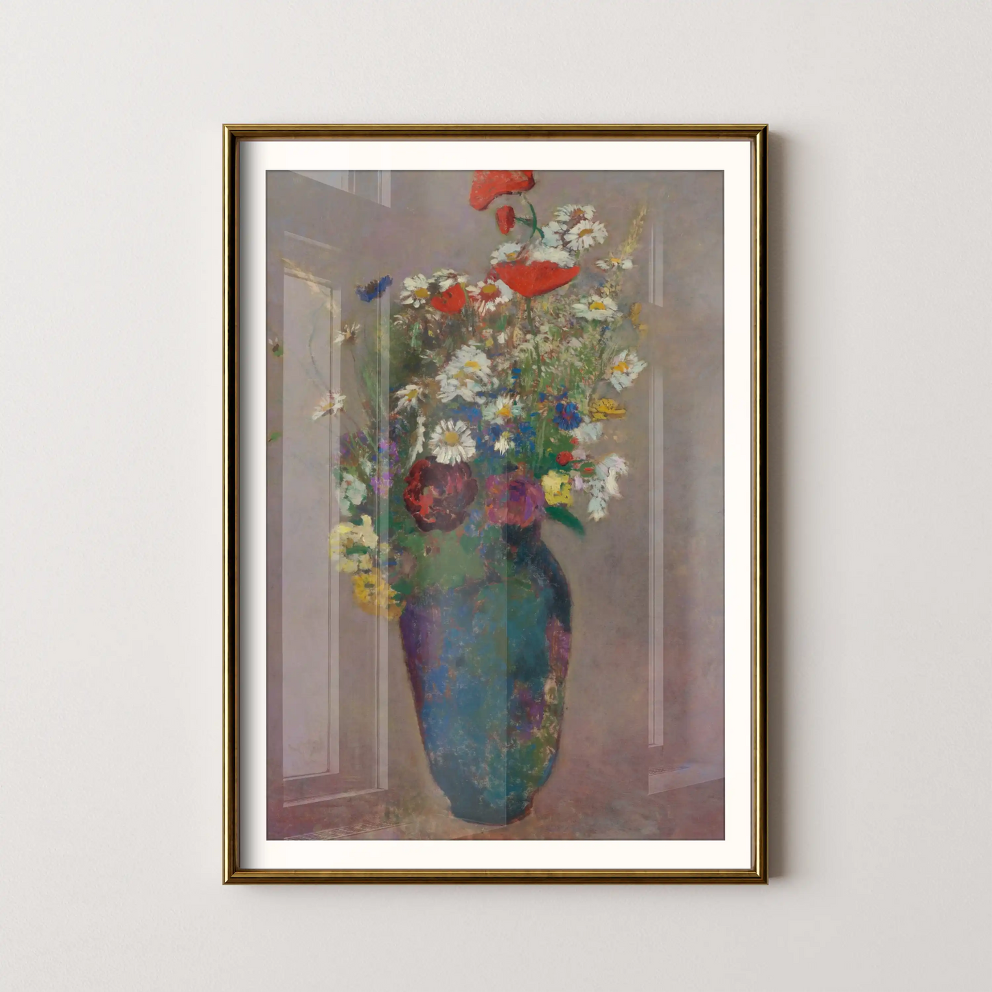 Vision vase of flowers by Odilon Redon (1900)