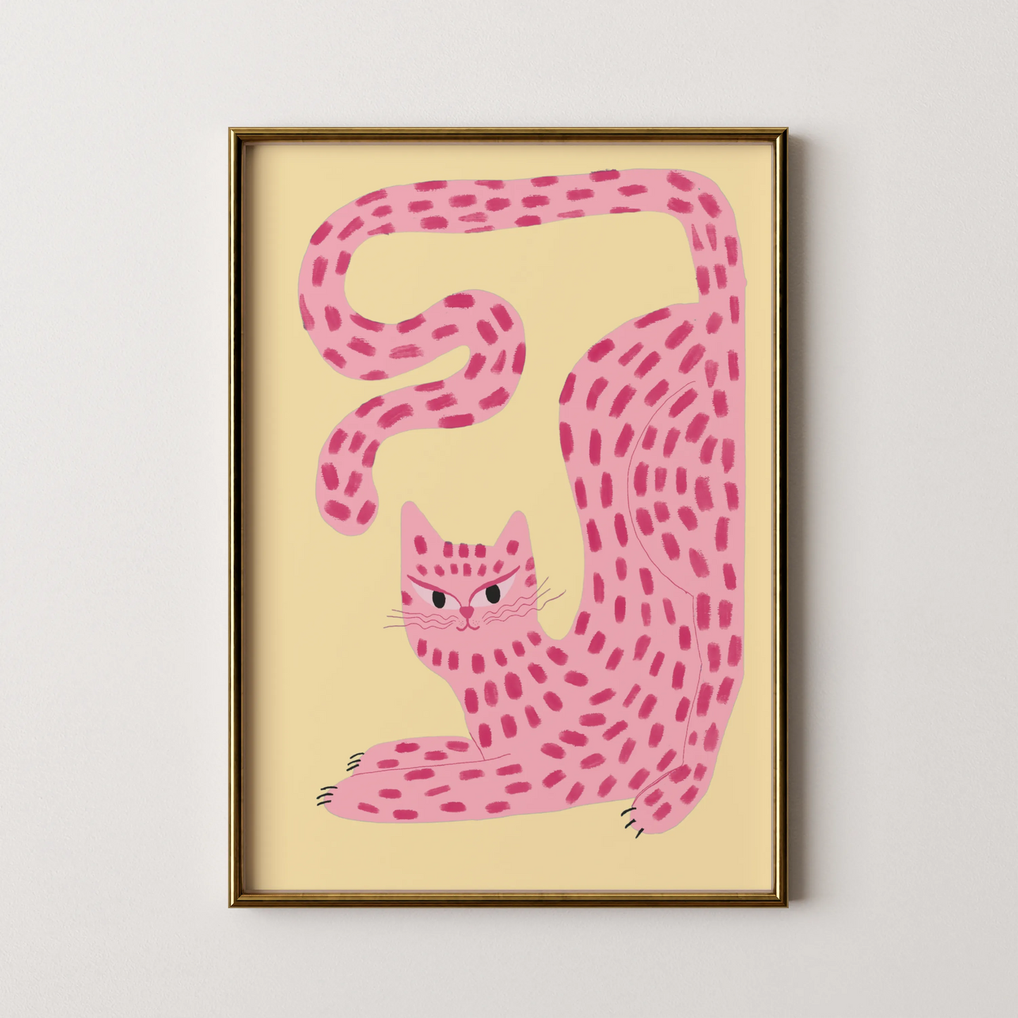 Pink cat - Nursery Prints