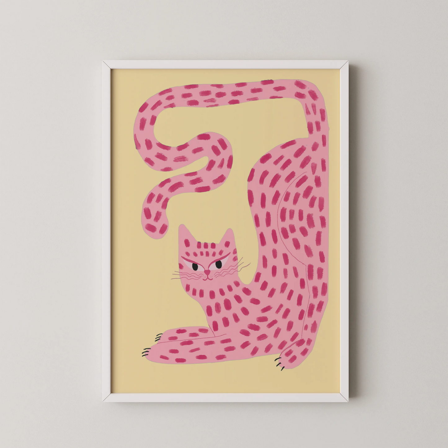 Pink cat - Nursery Prints