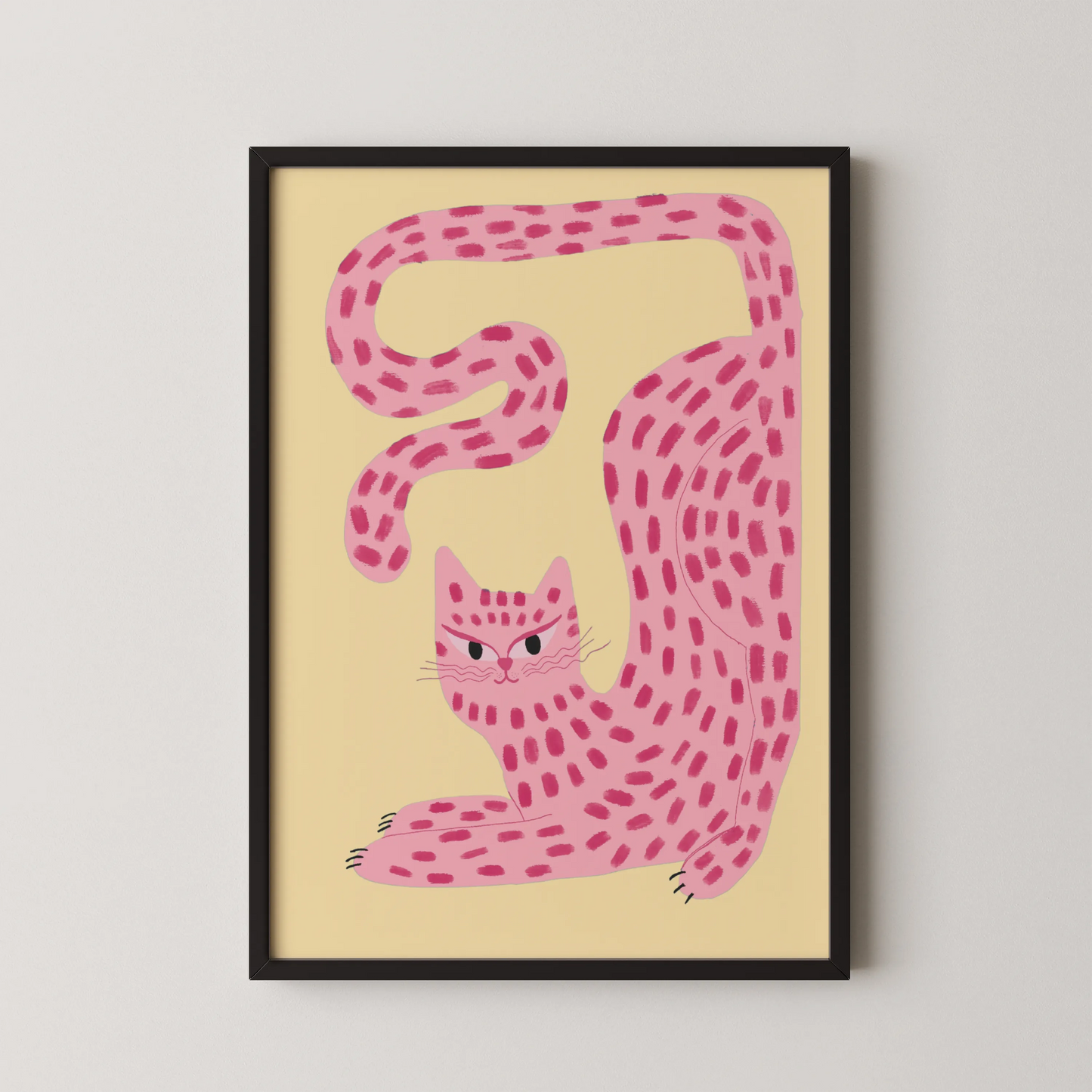 Pink cat - Nursery Prints