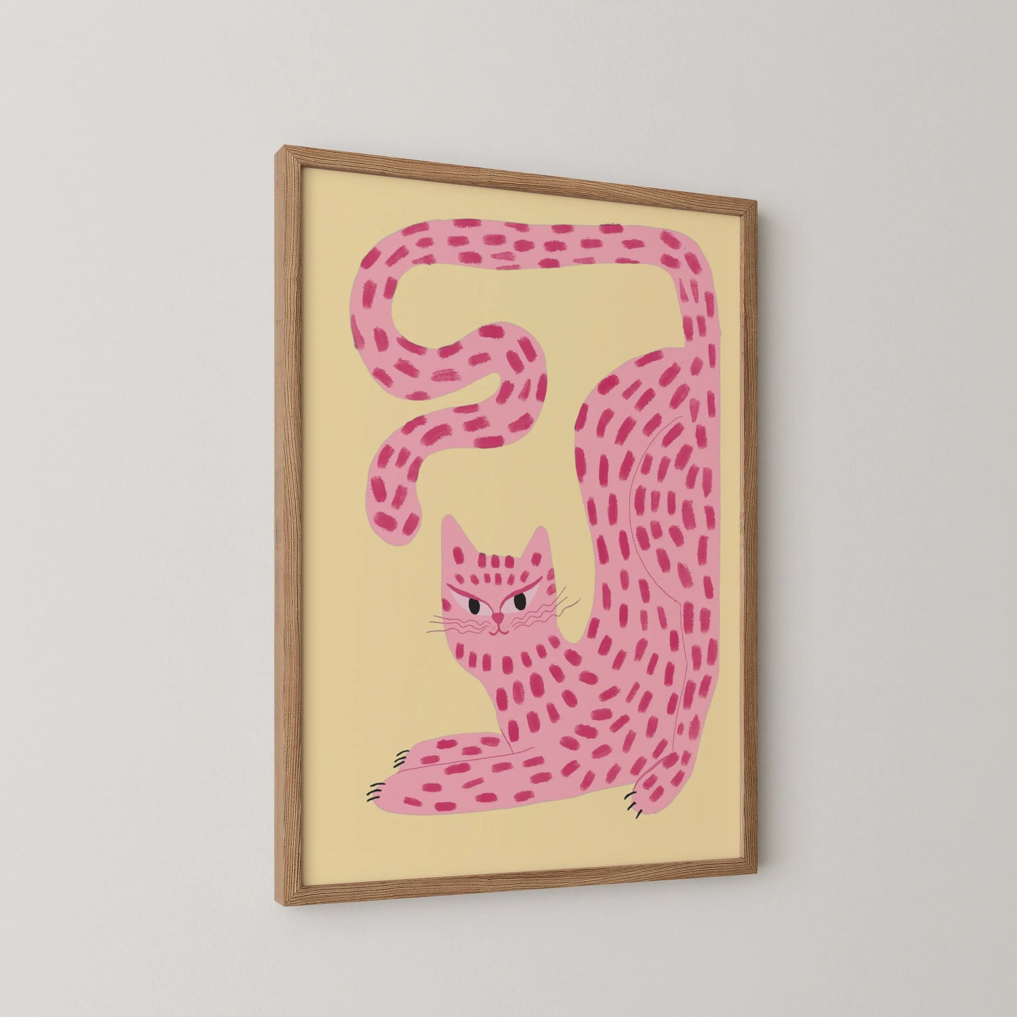 Pink cat - Nursery Prints