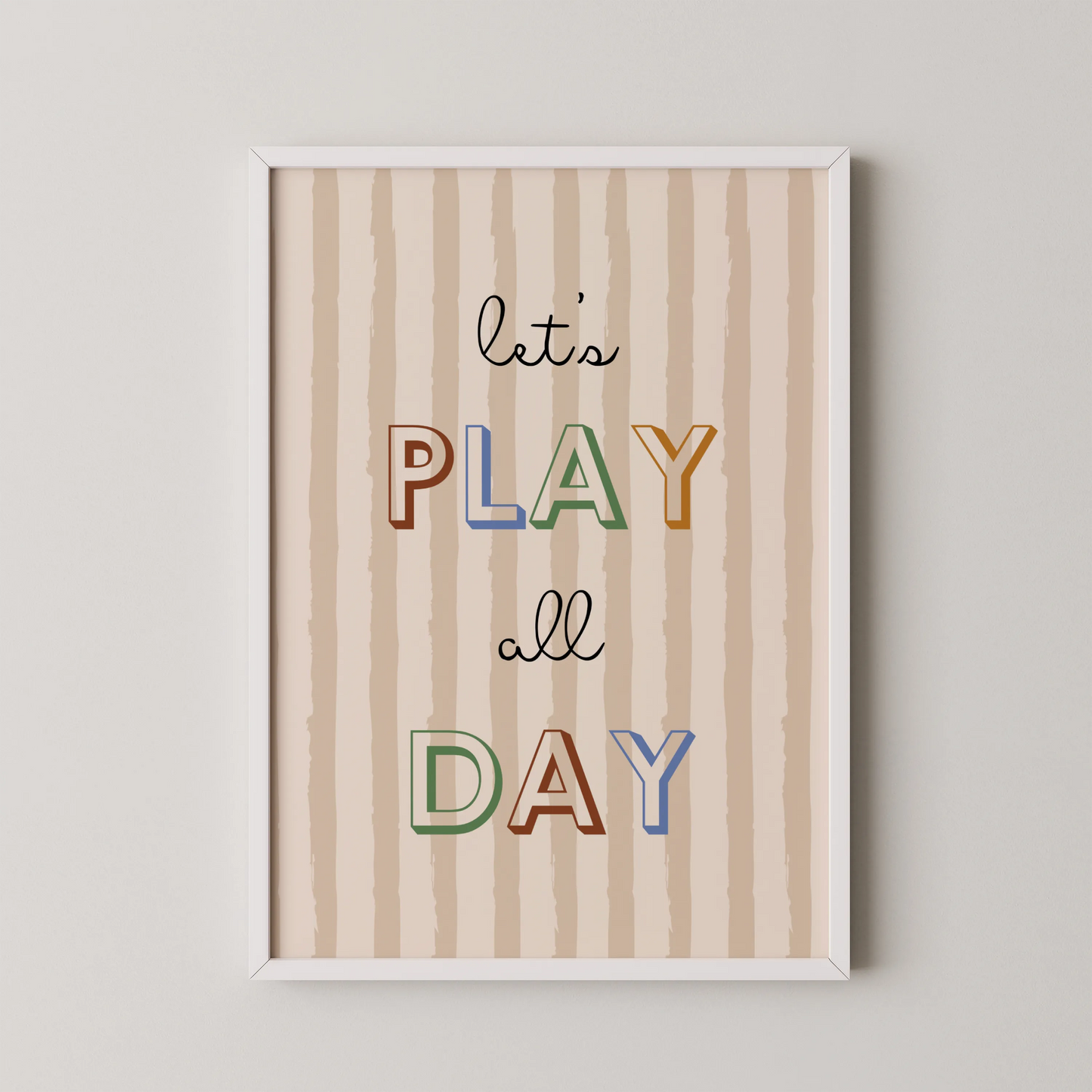 Play all day - Nursery Prints