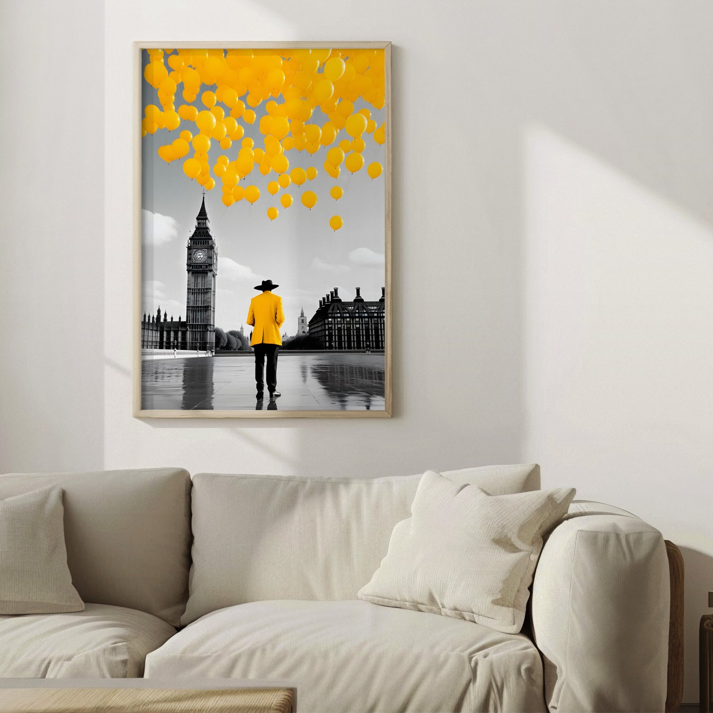 Yellow Balloons Over Big Ben