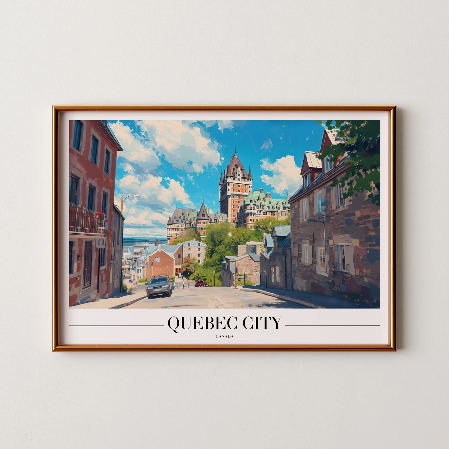 Quebec City, Canada, City Print