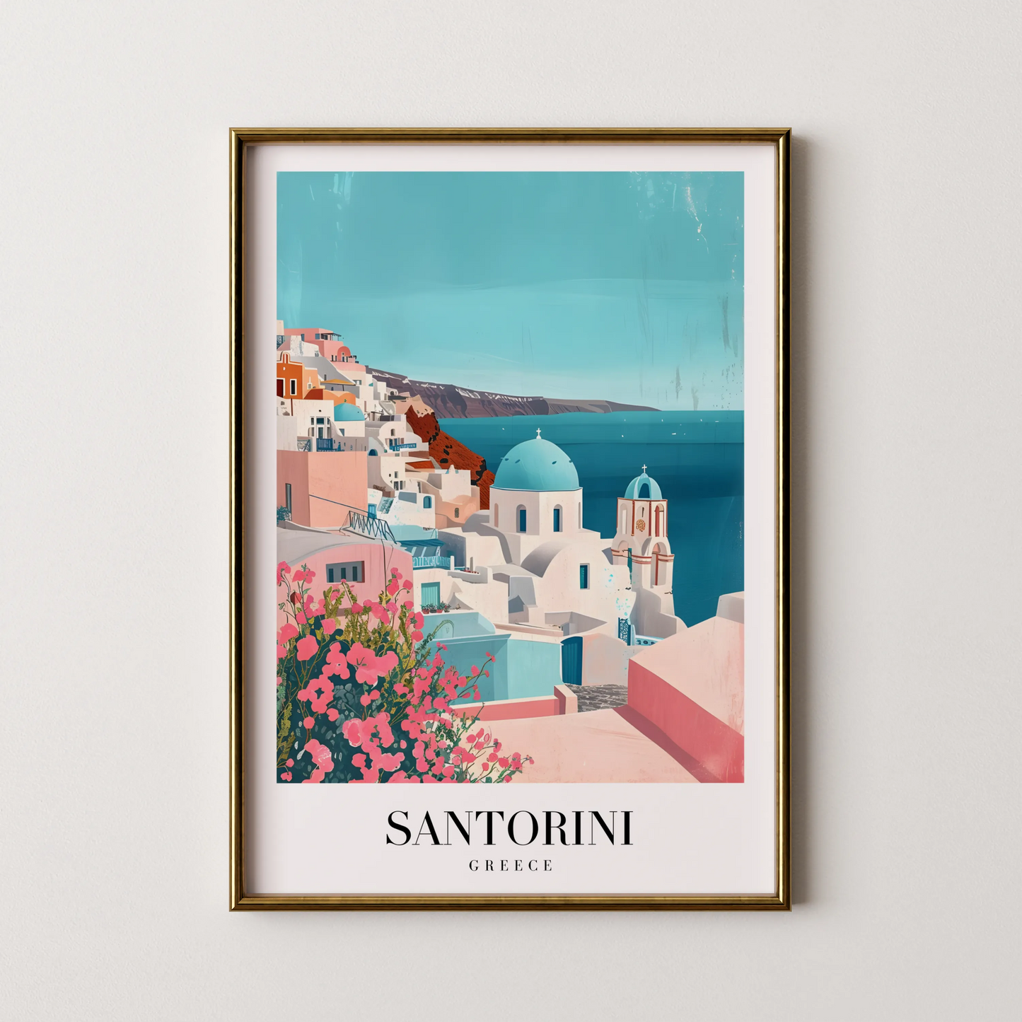 Santorini, Greece, City Prints
